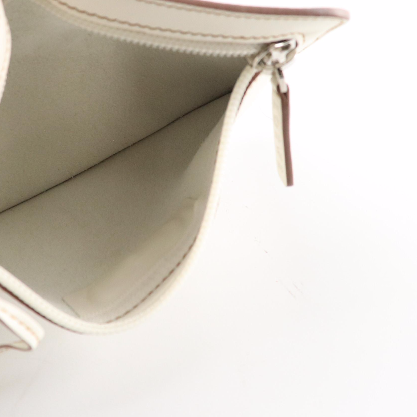 Loewe Domed Zip-Around Handbag in Soft White Lambskin Leather