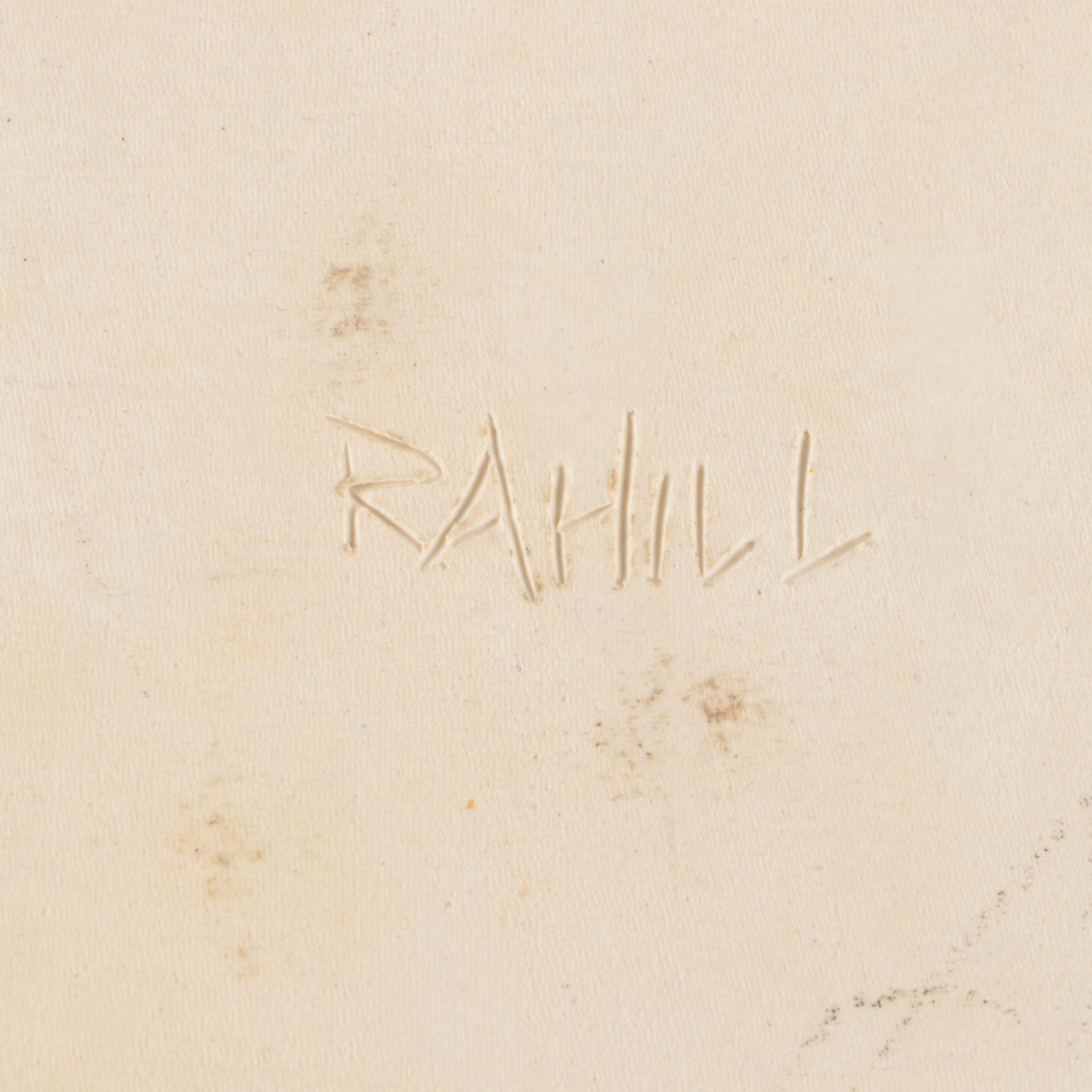 Faith Rahill Signed Nerikomi Ceramic Serving Platter and Plates