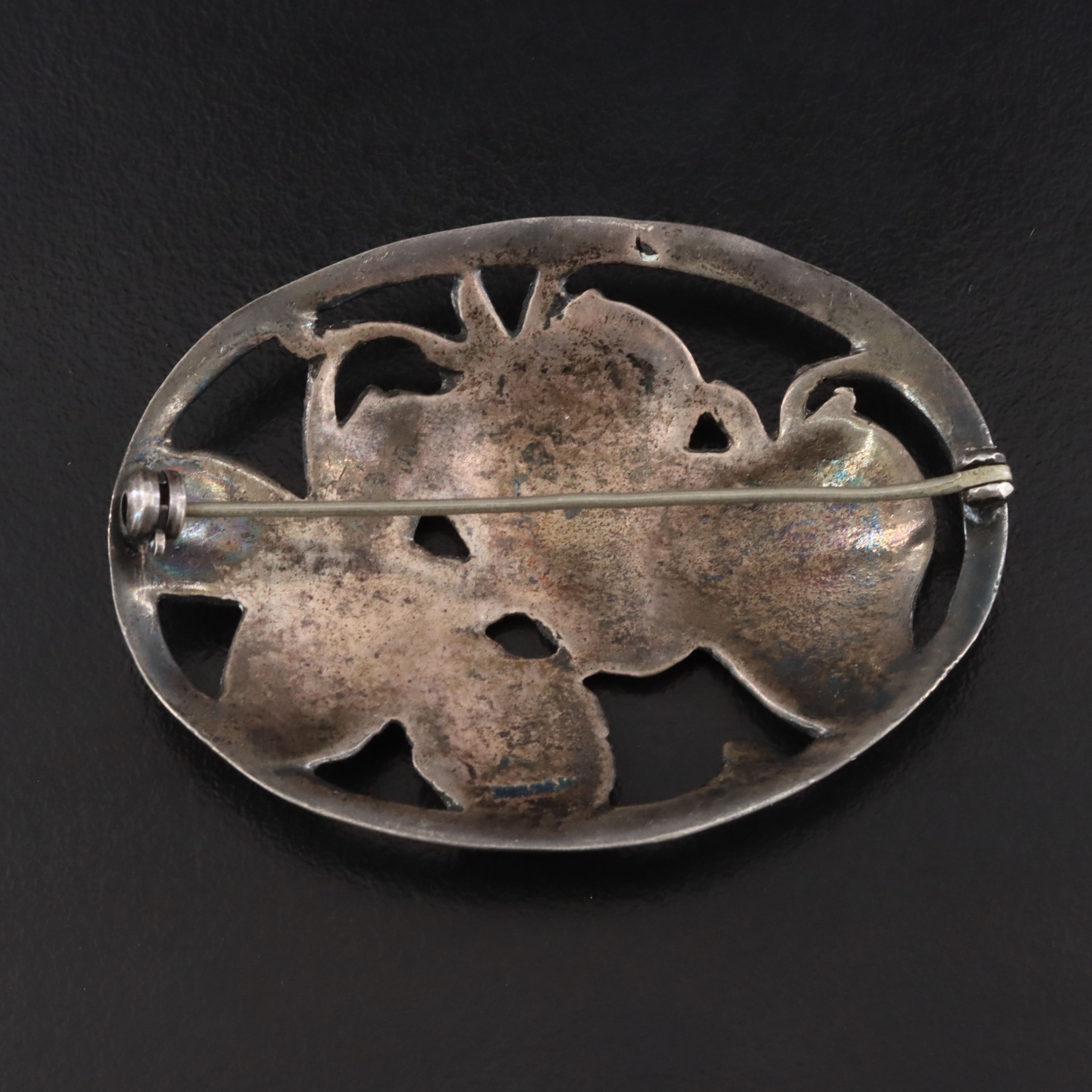 Vintage Sterling Strawberry Brooch