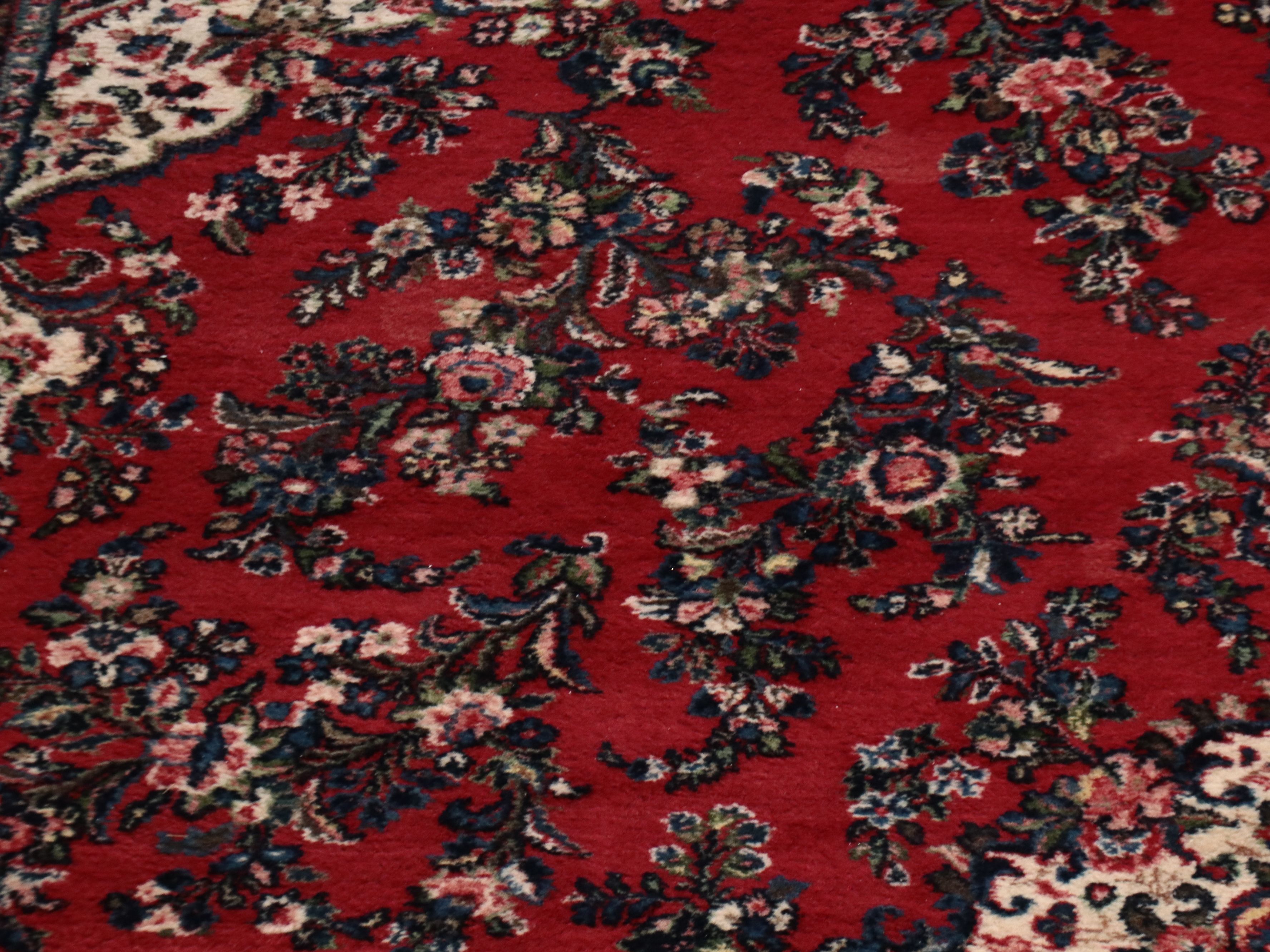 10'5 x 16' Hand-Knotted Persian Kashan Room-Sized Rug