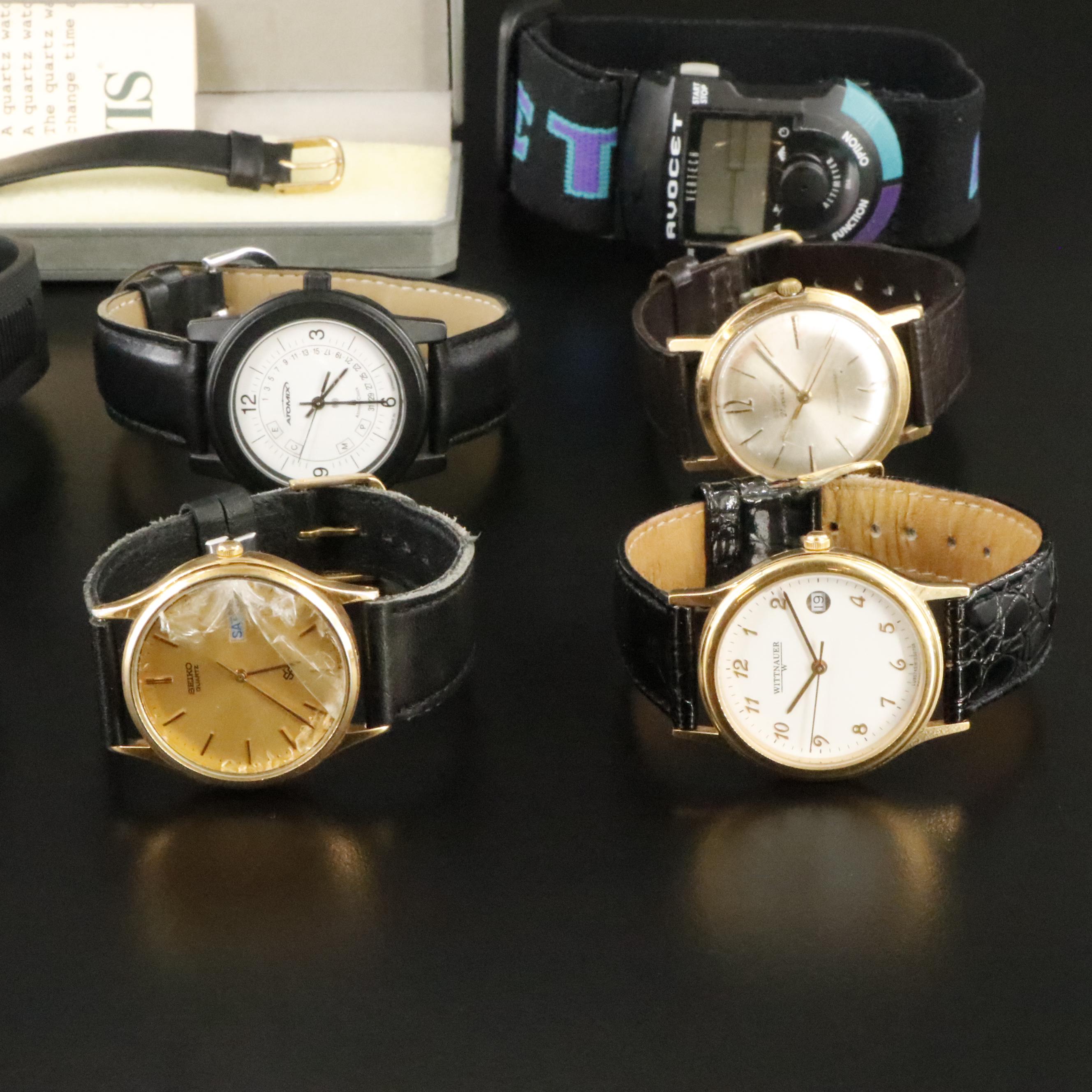 Pedre Dual Time Zone and Fossil Feature in Quartz and Stem Wind Watch Collection