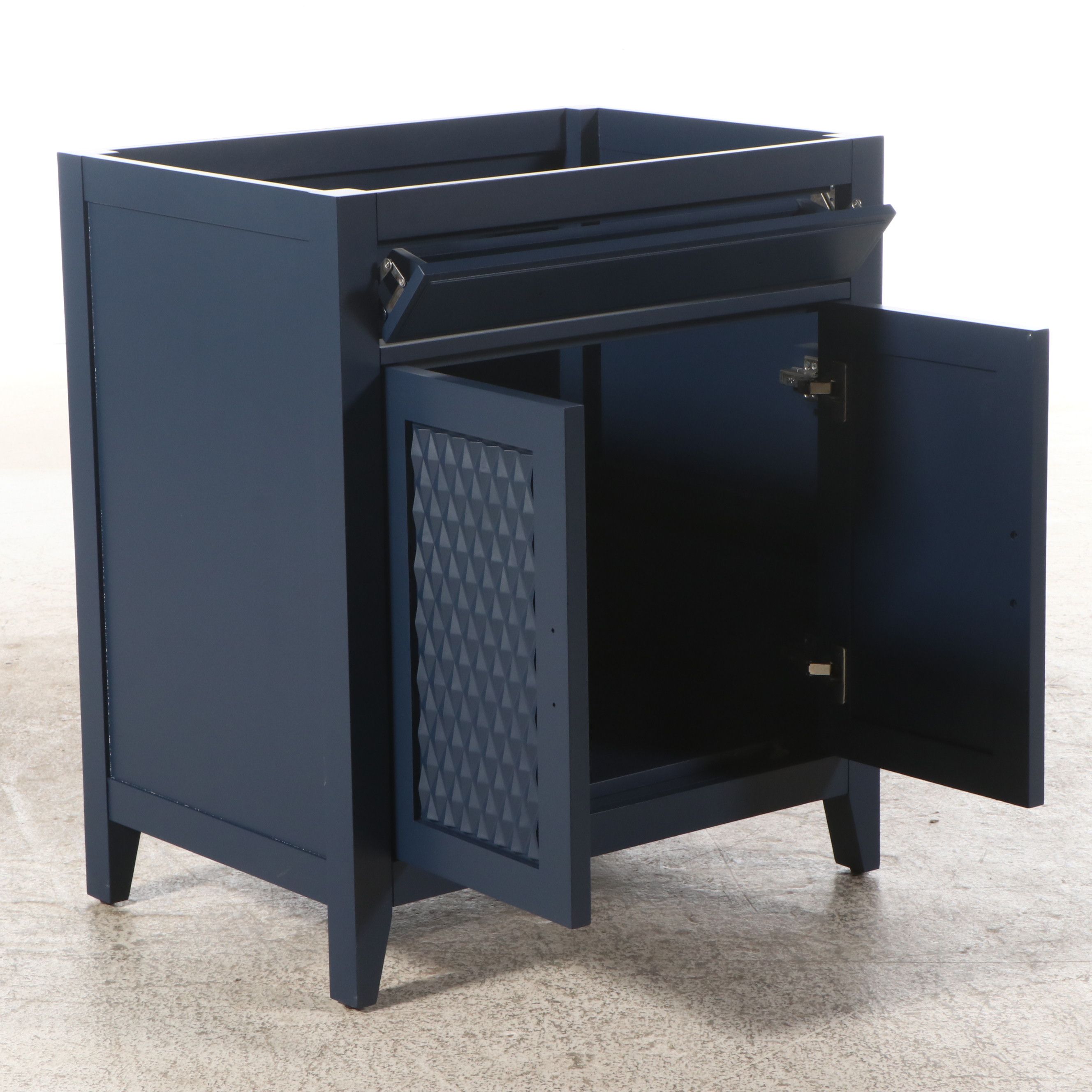 Signature Hardware Contemporary "Diamond" Bathroom Vanity in Navy