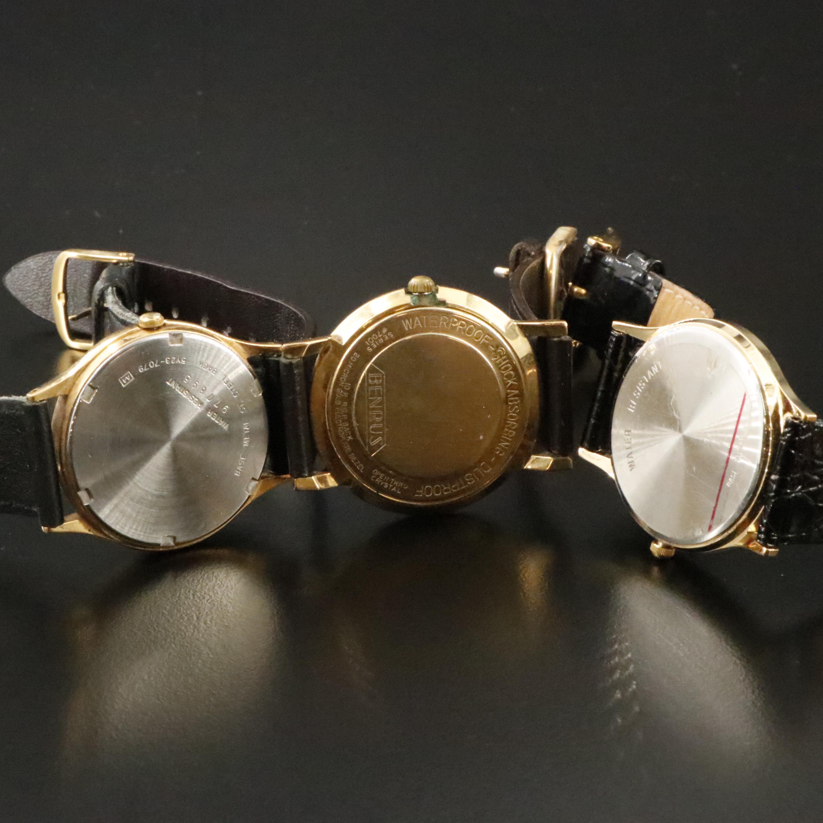 Pedre Dual Time Zone and Fossil Feature in Quartz and Stem Wind Watch Collection