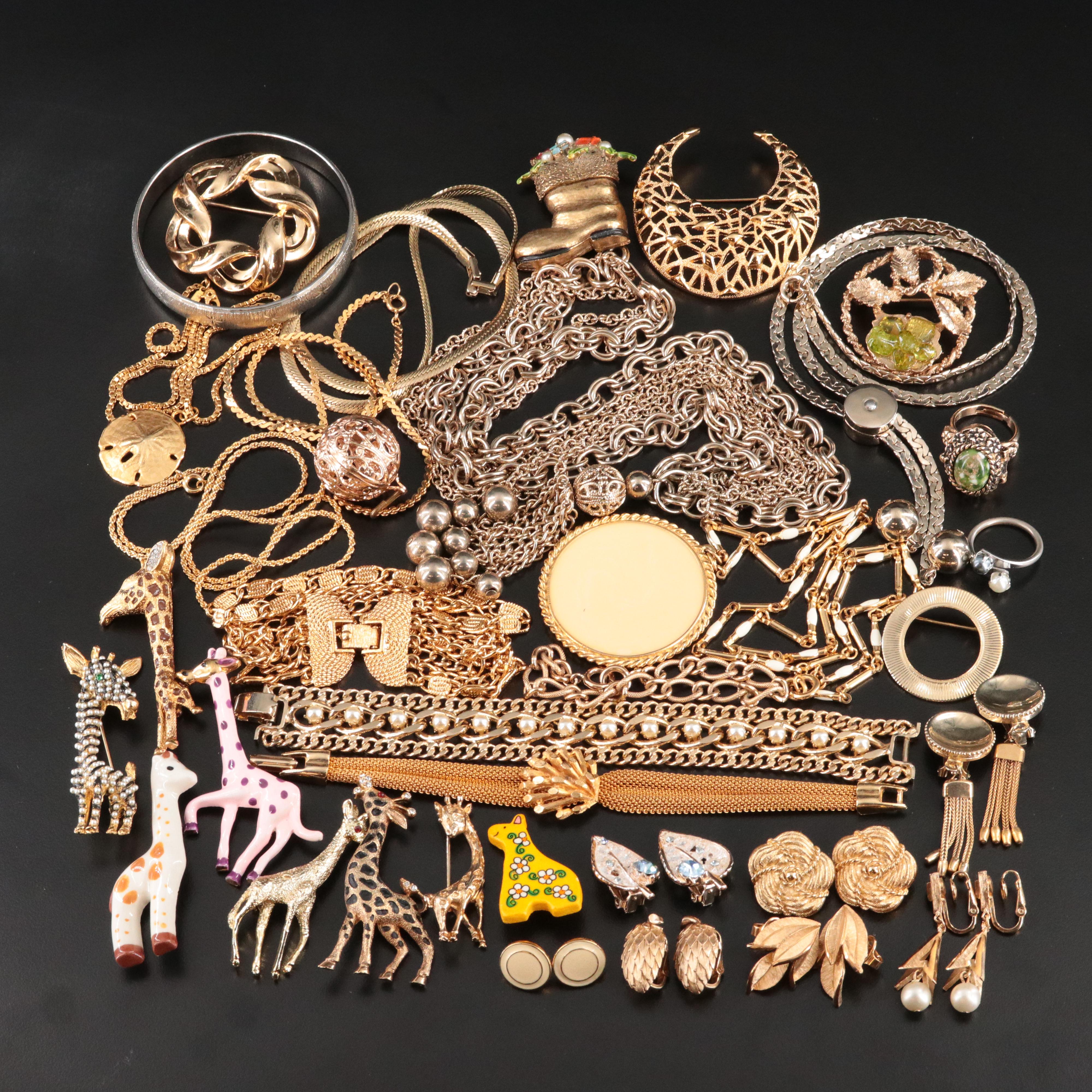 Joseph Mazor, Trifari and Giraffe Brooches Featured in Vintage Costume Jewelry