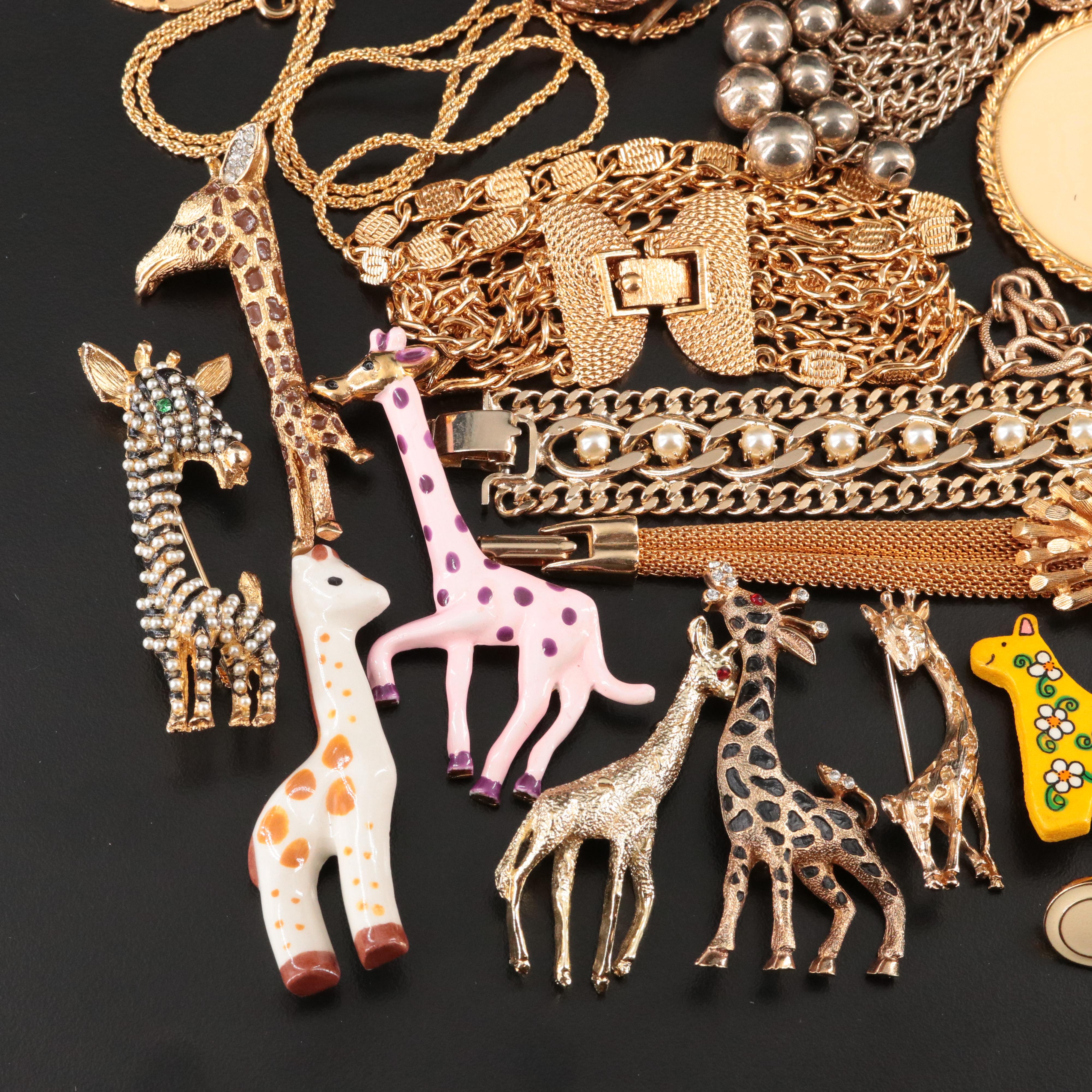 Joseph Mazor, Trifari and Giraffe Brooches Featured in Vintage Costume Jewelry