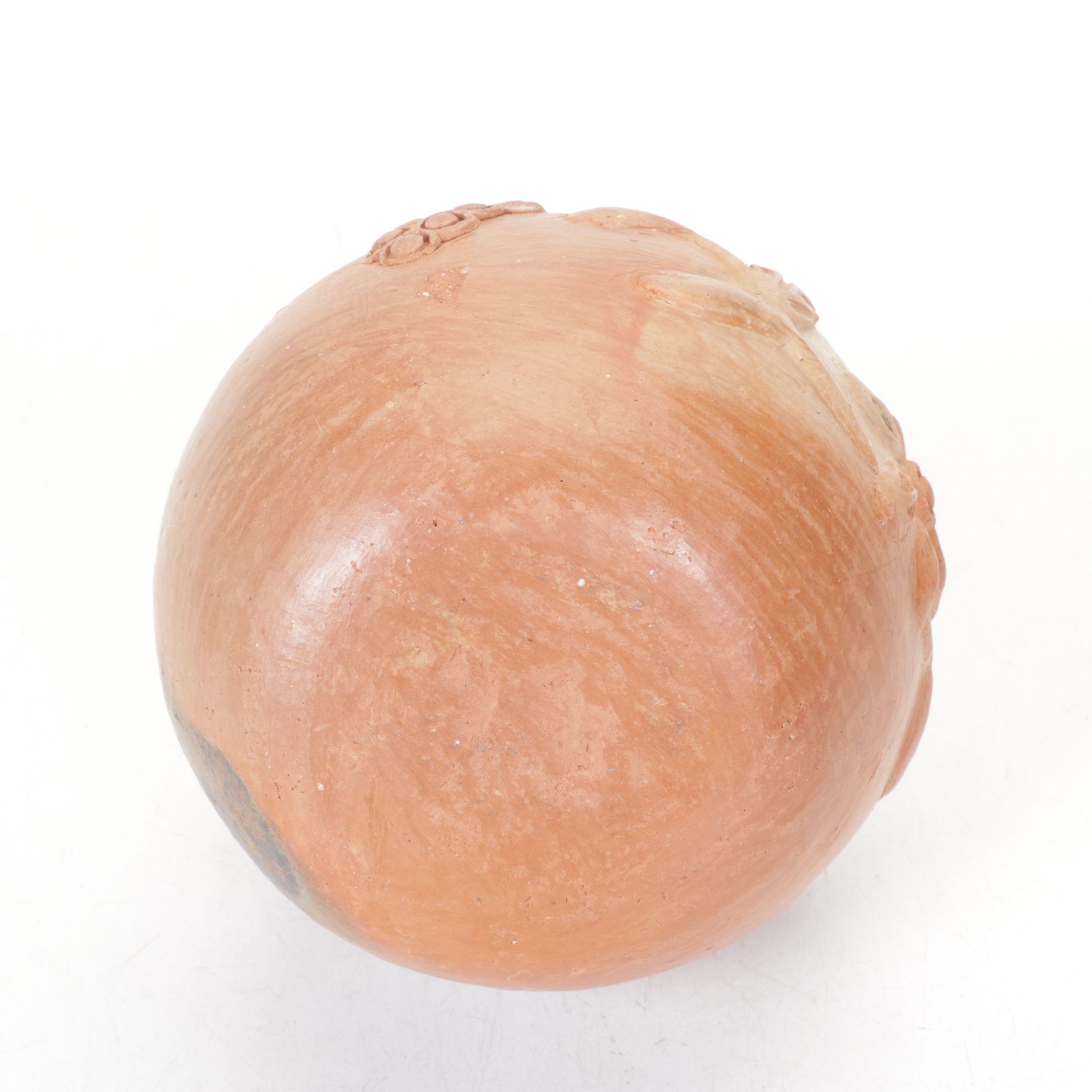 Handcrafted Terracotta Bottle Vase with Bamboo Platter