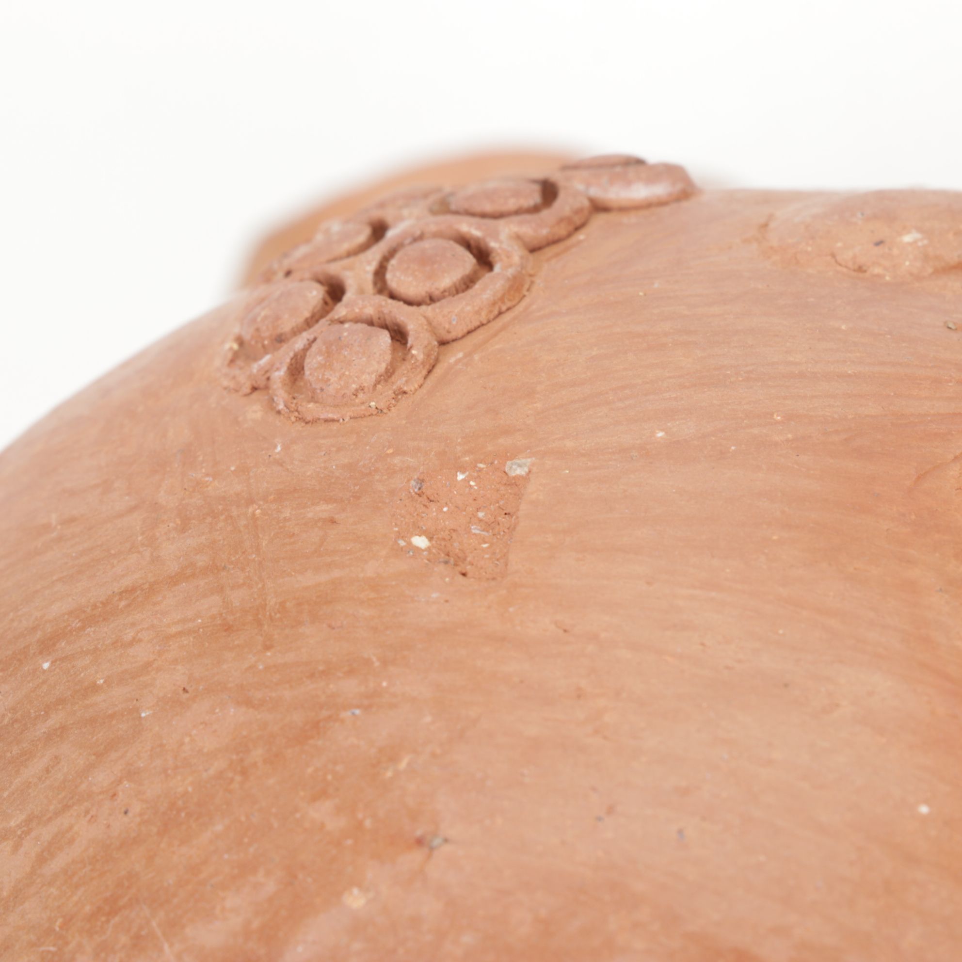 Handcrafted Terracotta Bottle Vase with Bamboo Platter