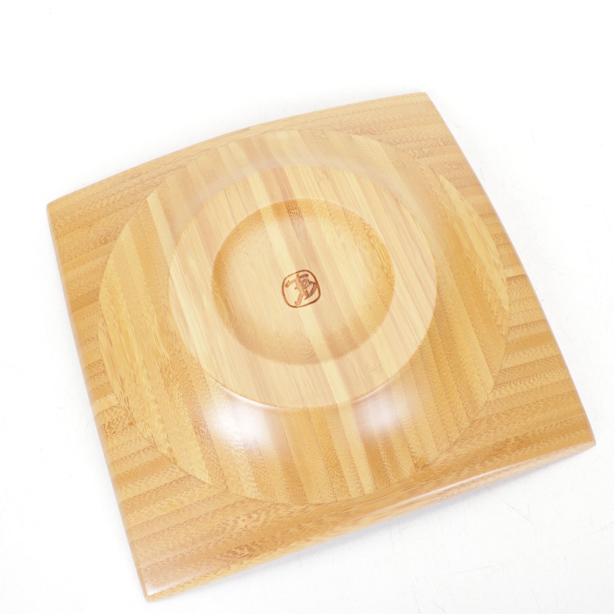 Handcrafted Terracotta Bottle Vase with Bamboo Platter