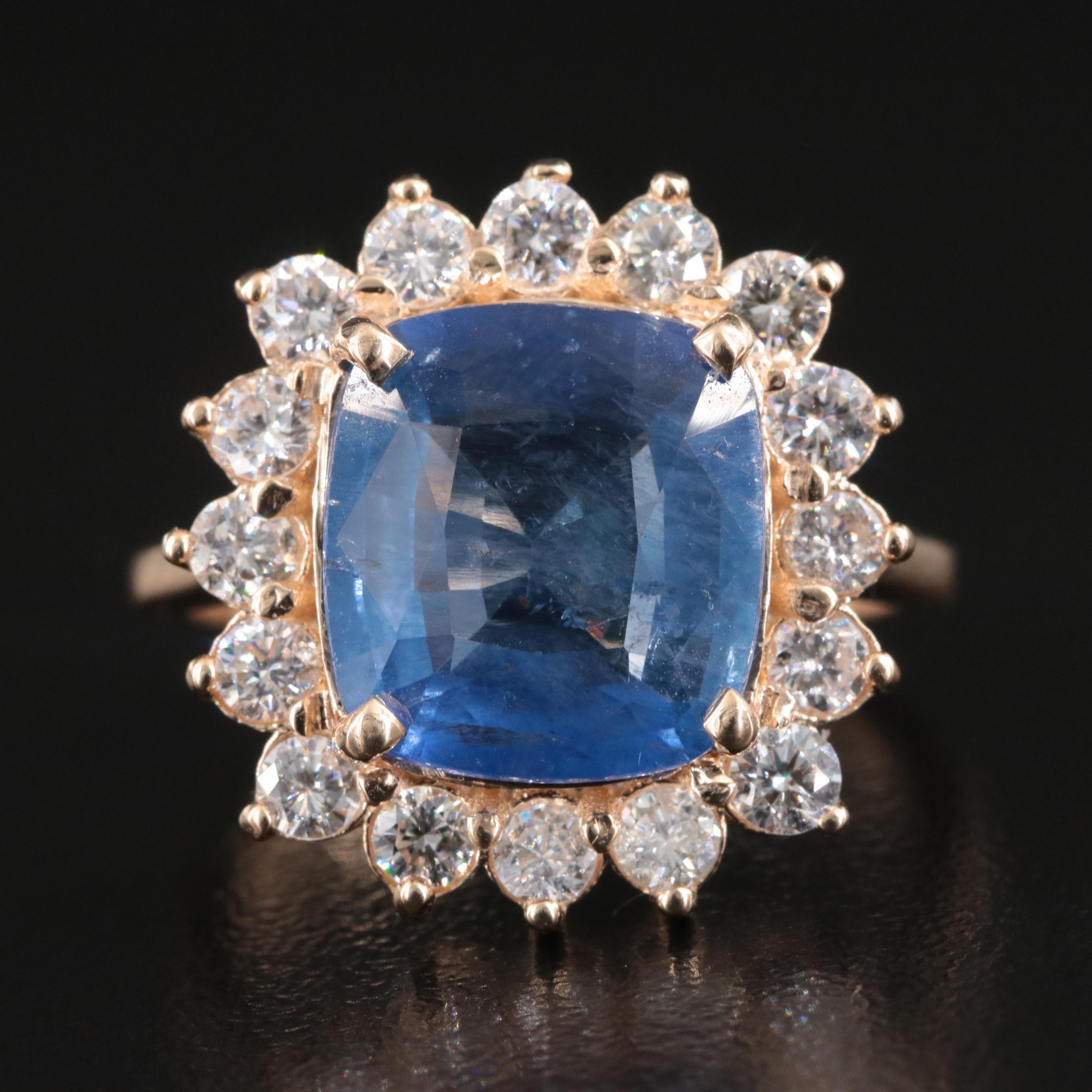 14K 5.32 CT and 1.01 CTW Diamond Ring with GIA Report