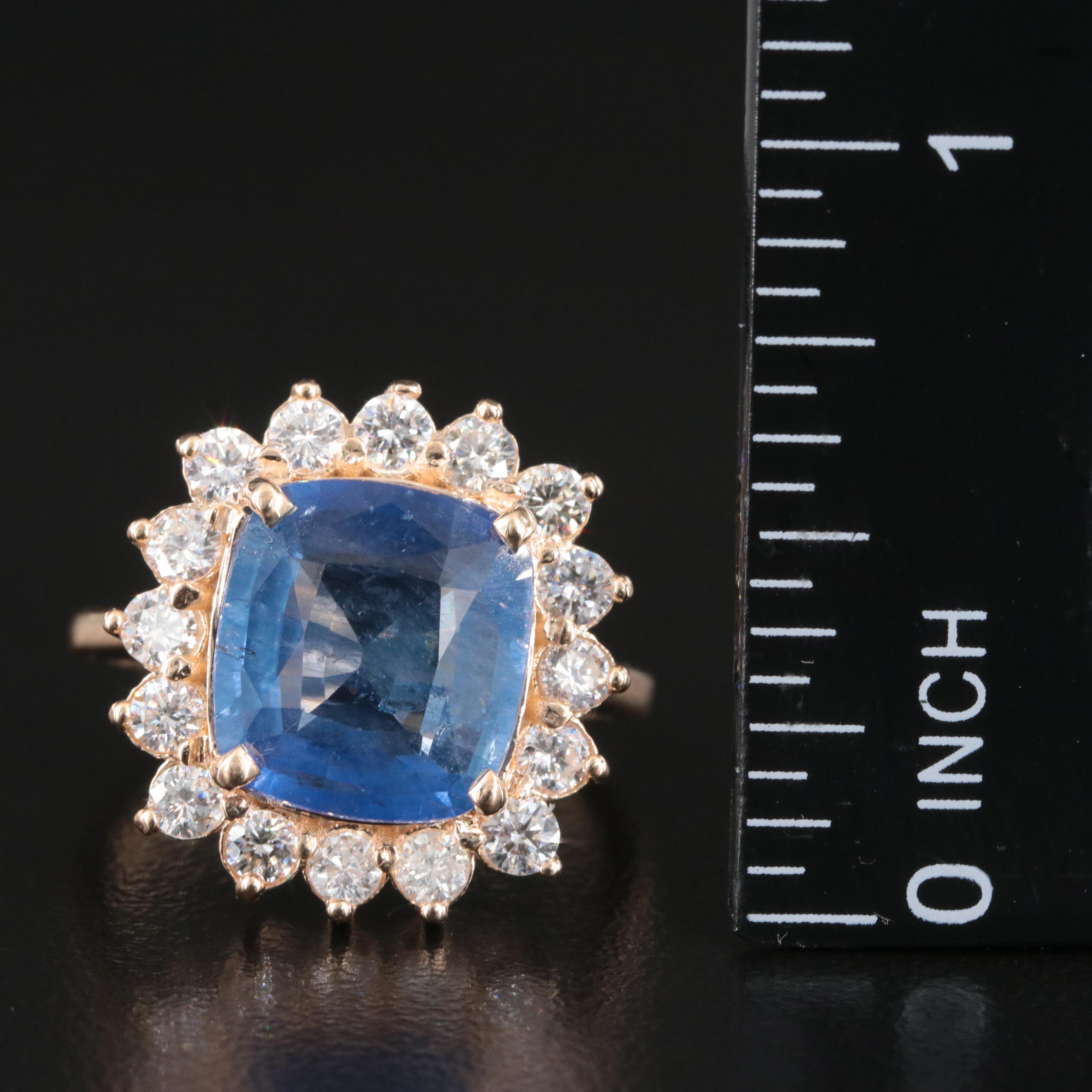 14K 5.32 CT and 1.01 CTW Diamond Ring with GIA Report