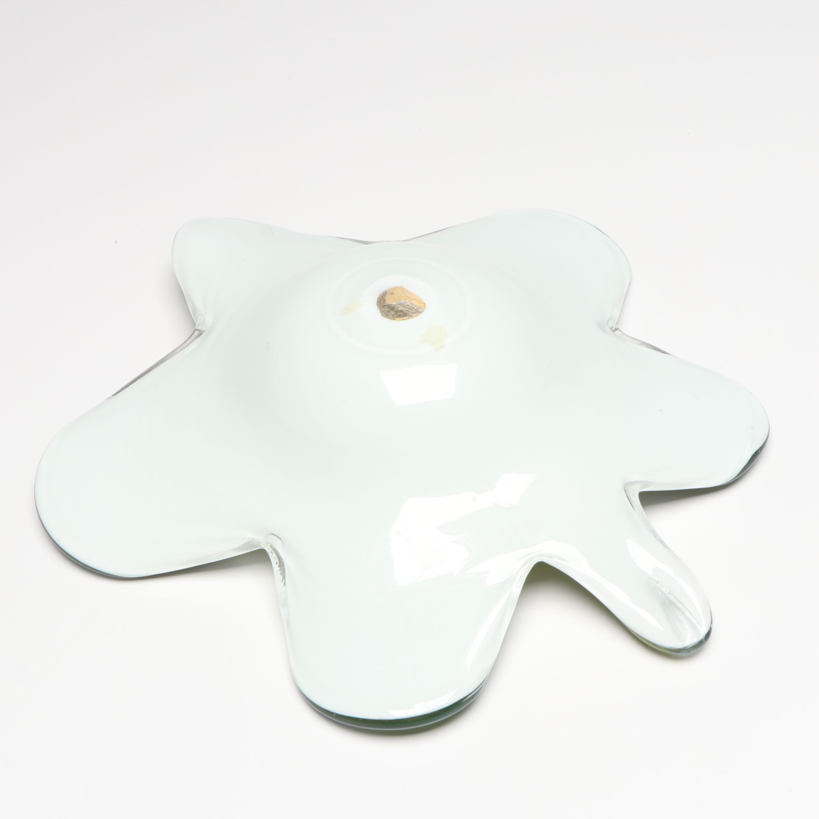 Murano Biomorphic Glitter Spiral and Tutti Frutti Glass Bowls