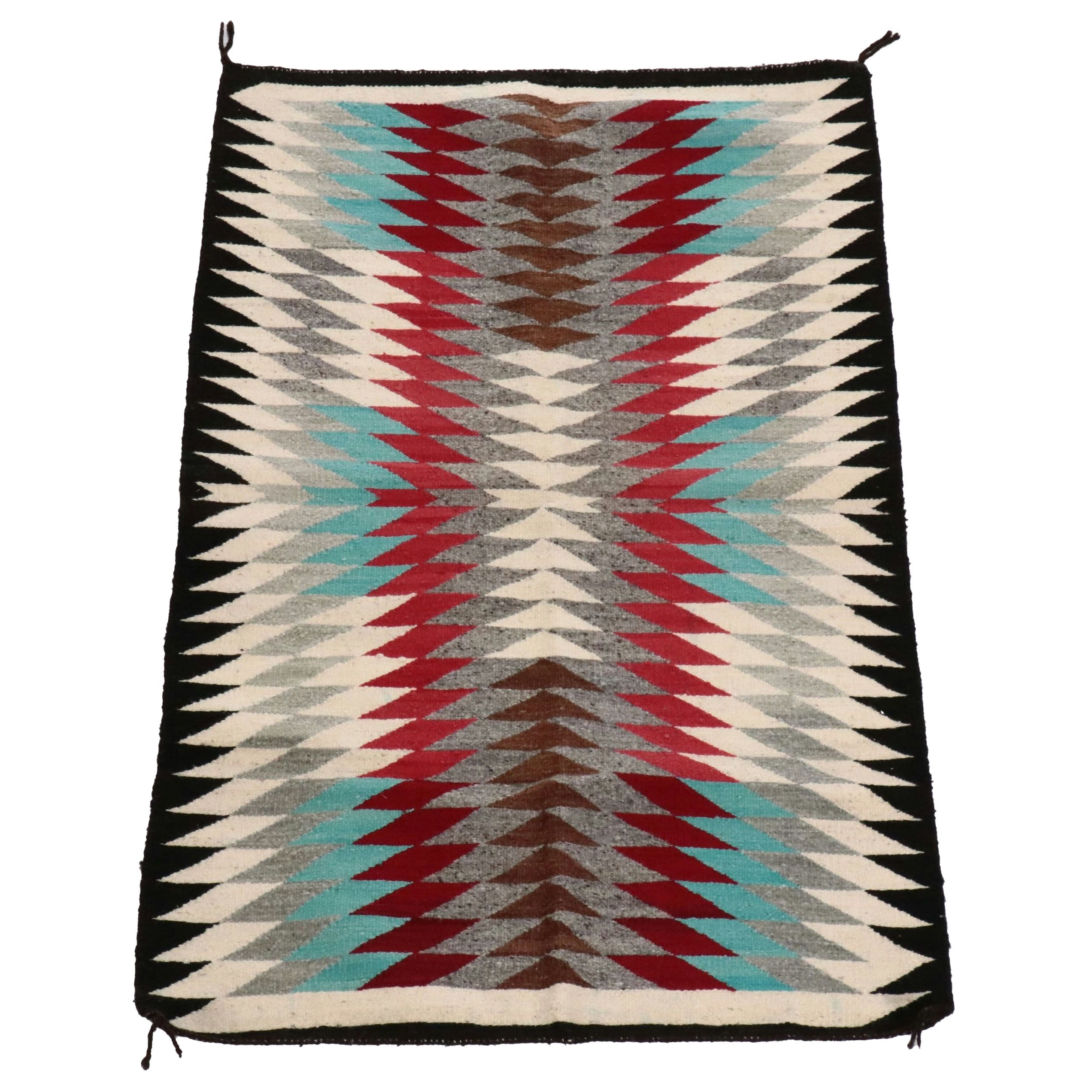 3'1 x 5'6 Handwoven Navajo Eye Dazzler Area Rug