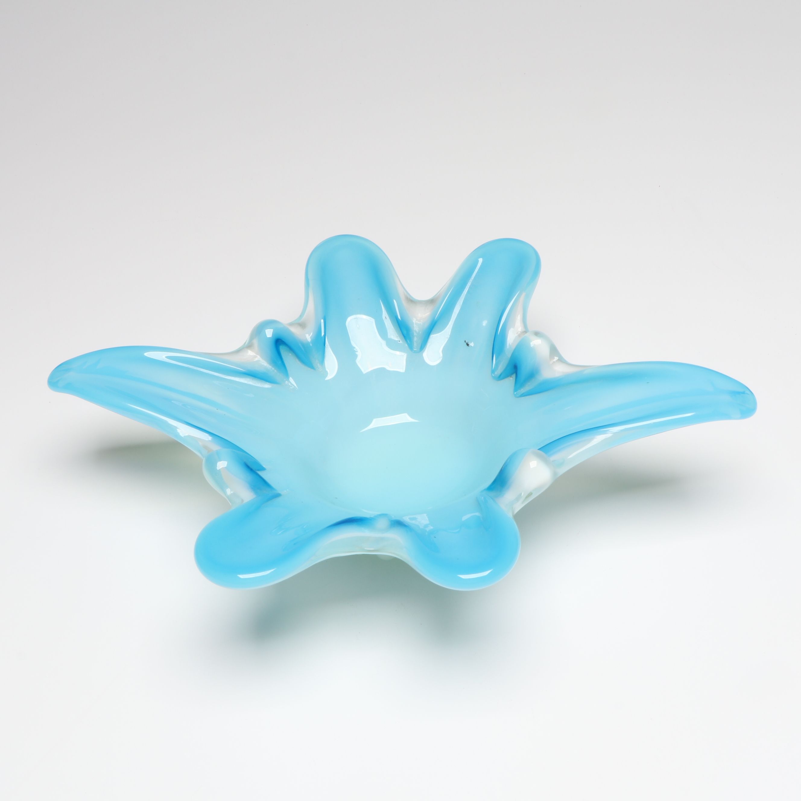 Italian Murano Blue Glass Bowls, Mid to Late 20th Century
