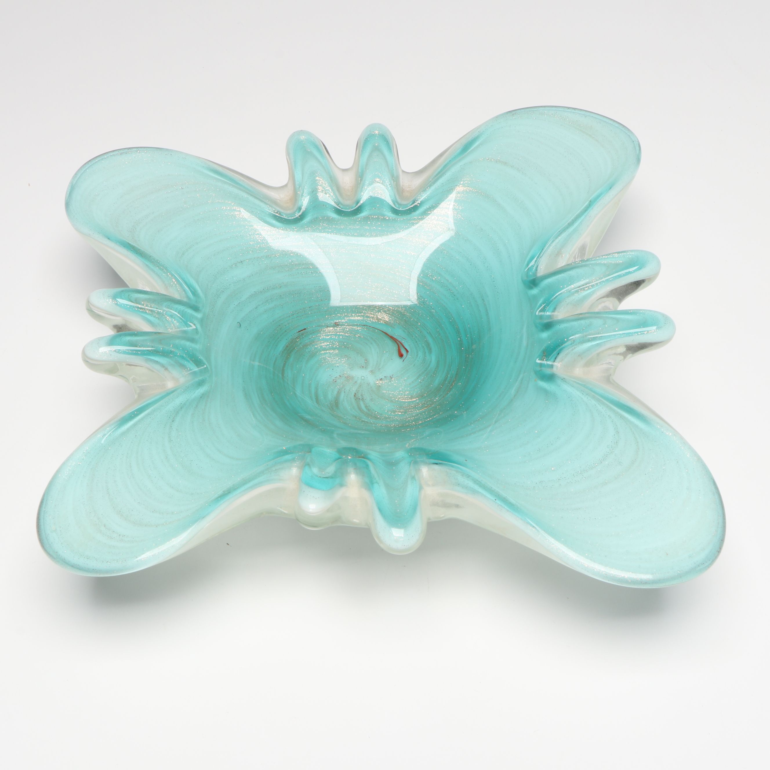 Italian Murano Blue Glass Bowls, Mid to Late 20th Century