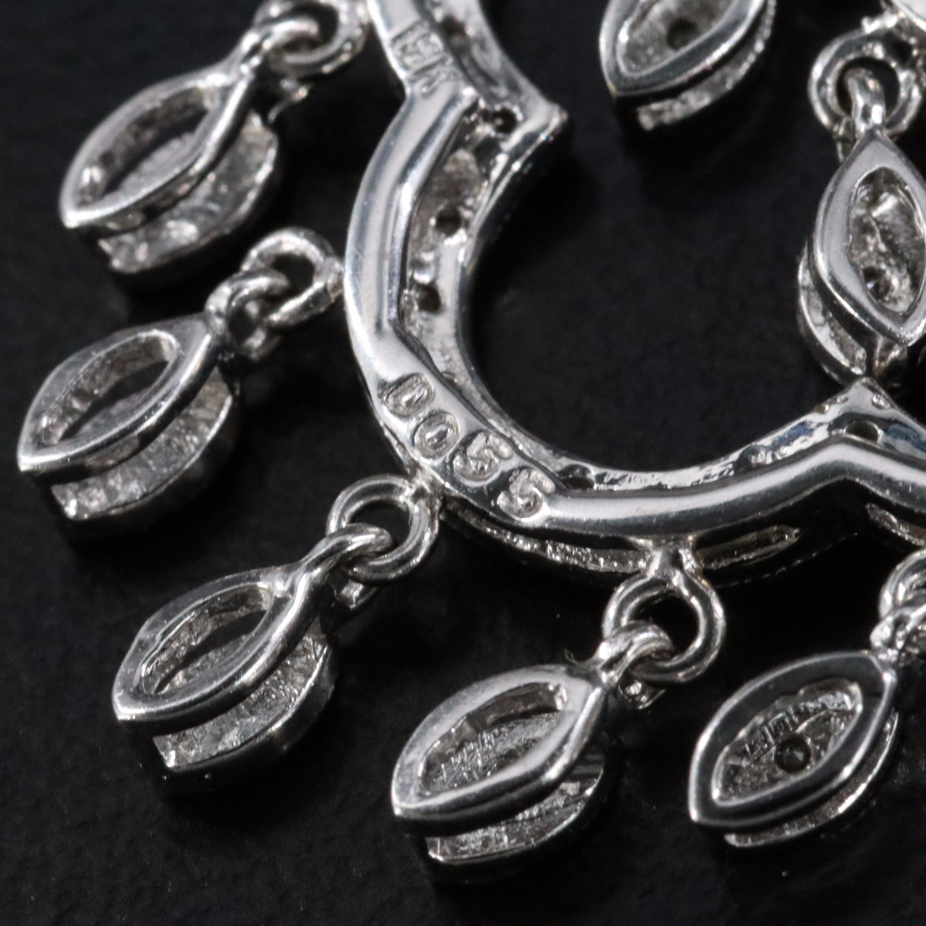 18K 0.75 CTW Diamond Quatrefoil Lavalier Necklace