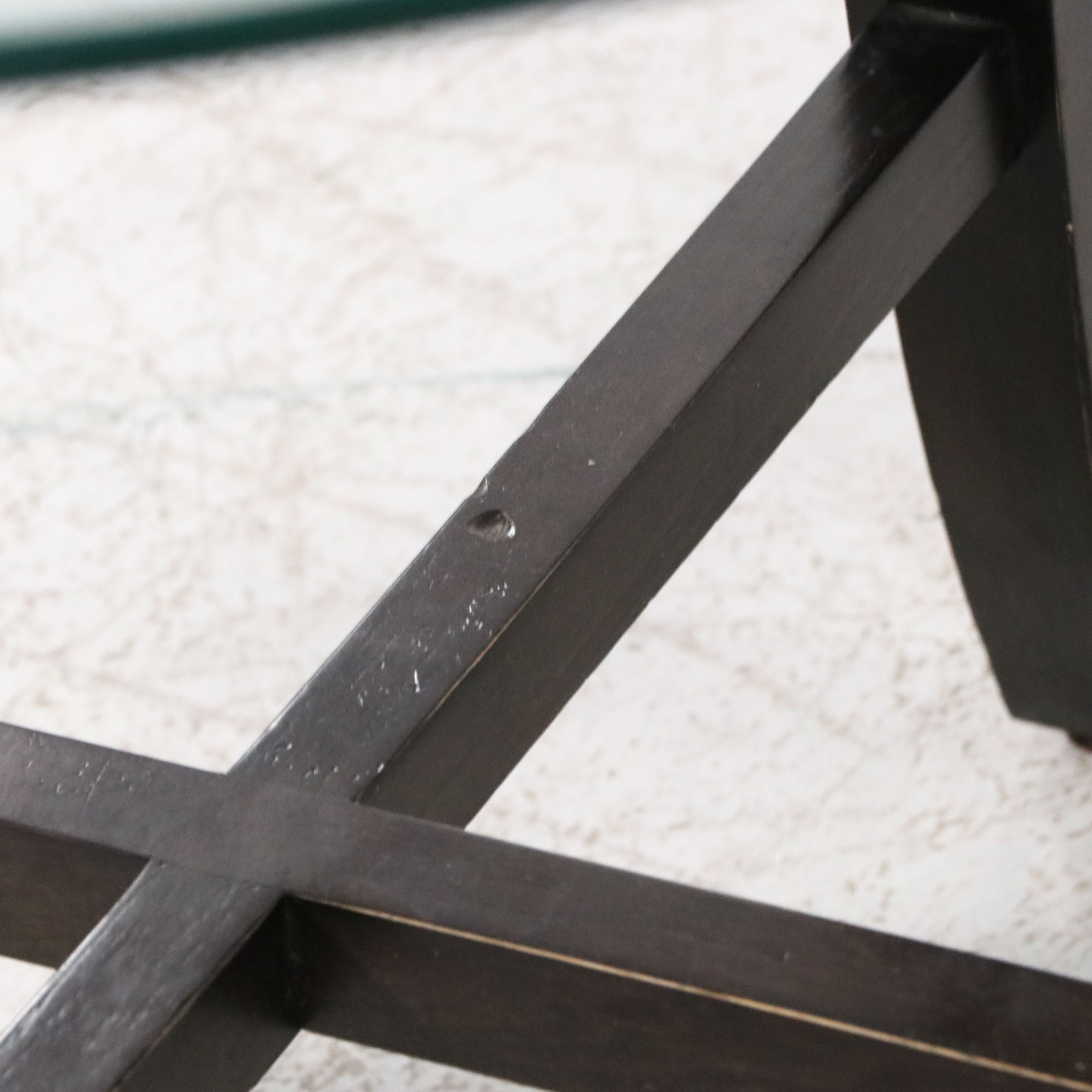 Five-Piece Dining Set with Glass Top Table and Art Nouveau Style Bistro Chairs