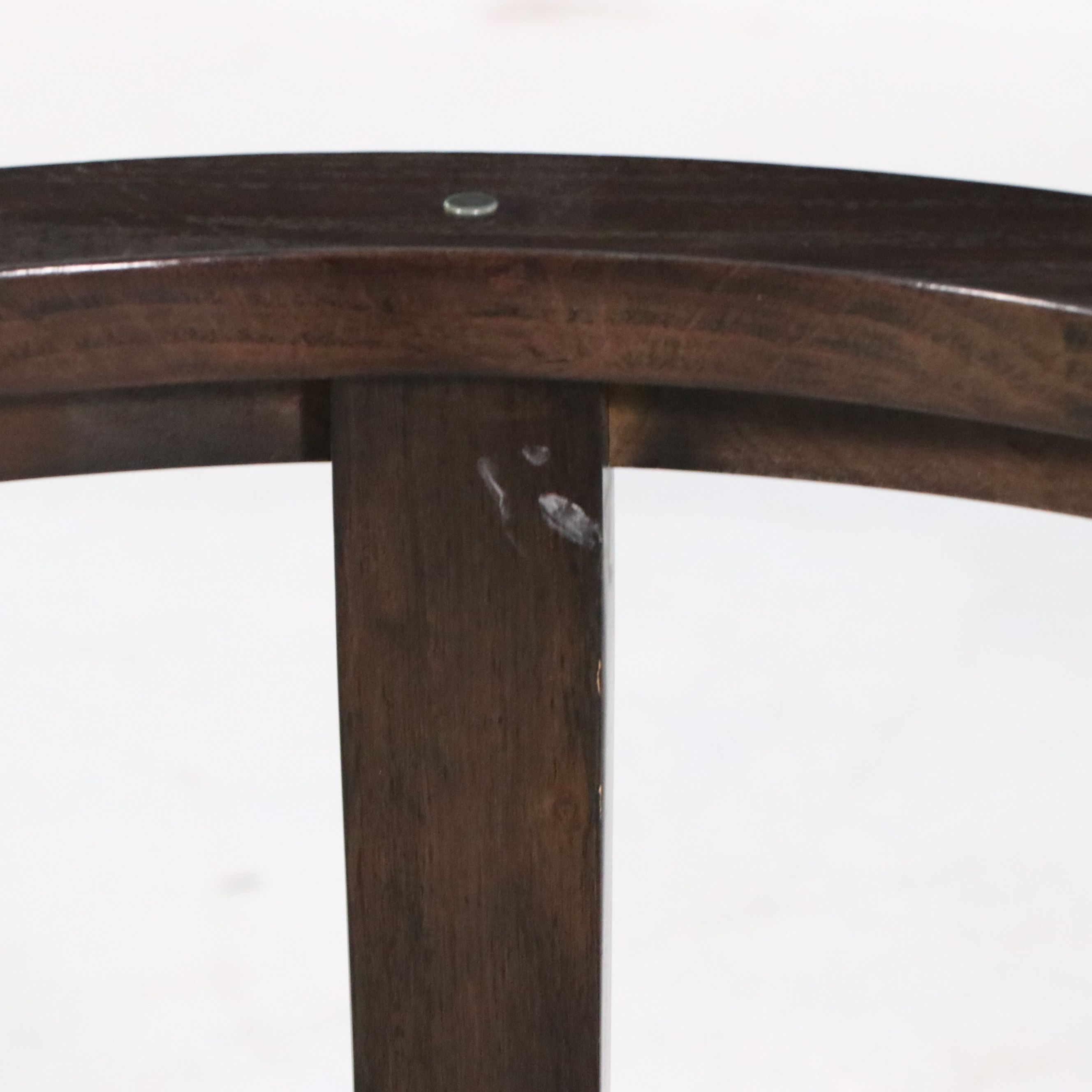 Five-Piece Dining Set with Glass Top Table and Art Nouveau Style Bistro Chairs