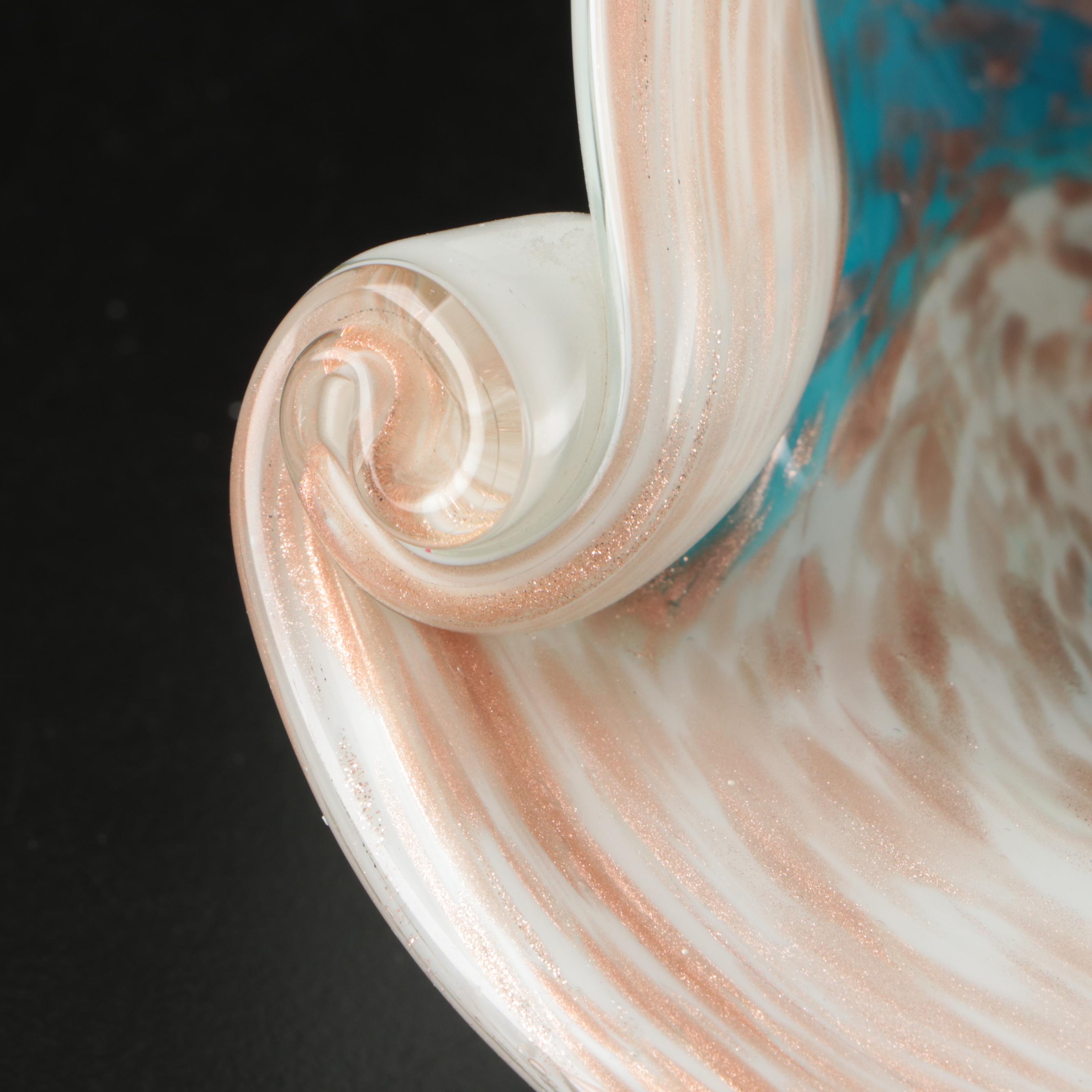 Murano Aventurine Sommerso Art Glass Decorative Bowls