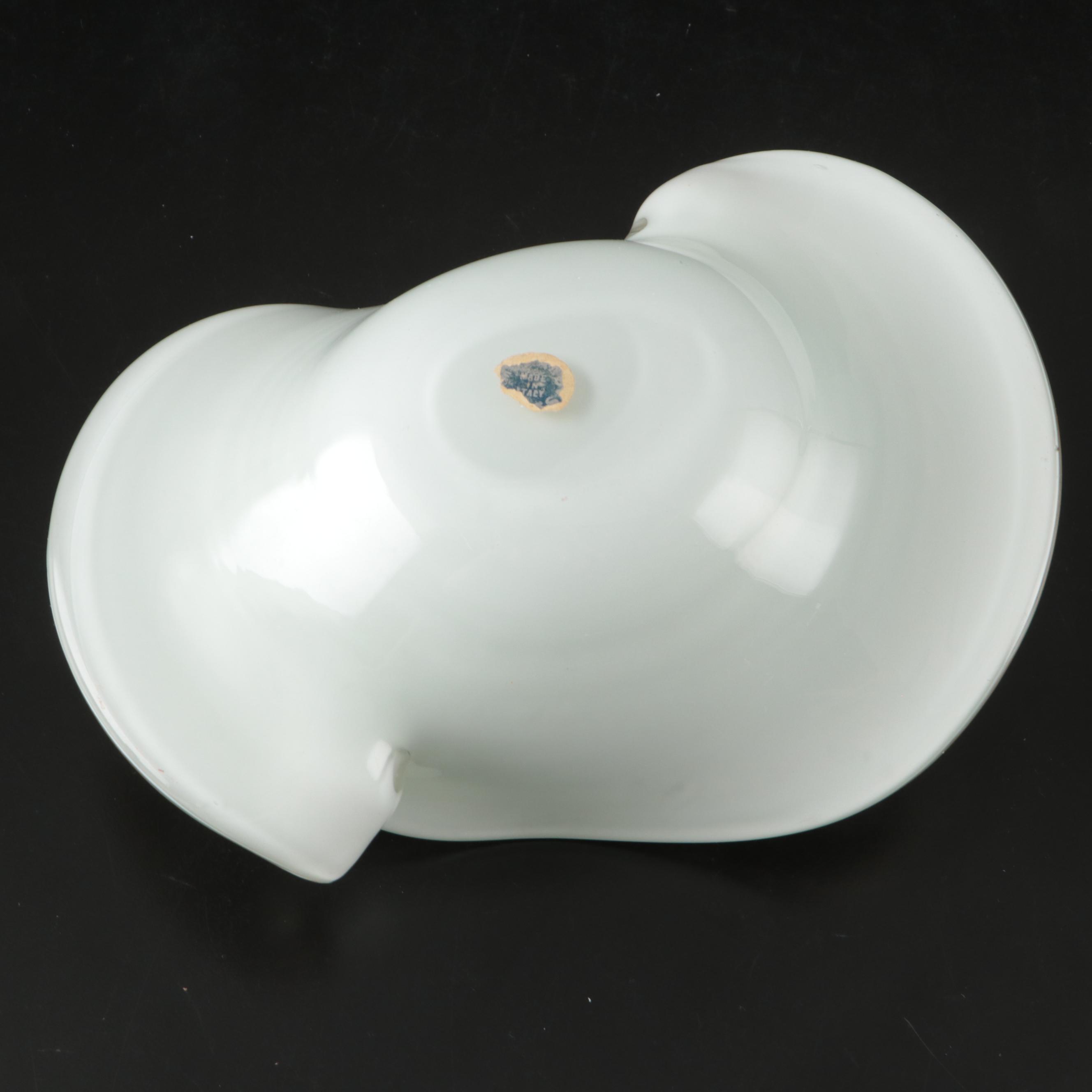 Murano Aventurine Sommerso Art Glass Decorative Bowls