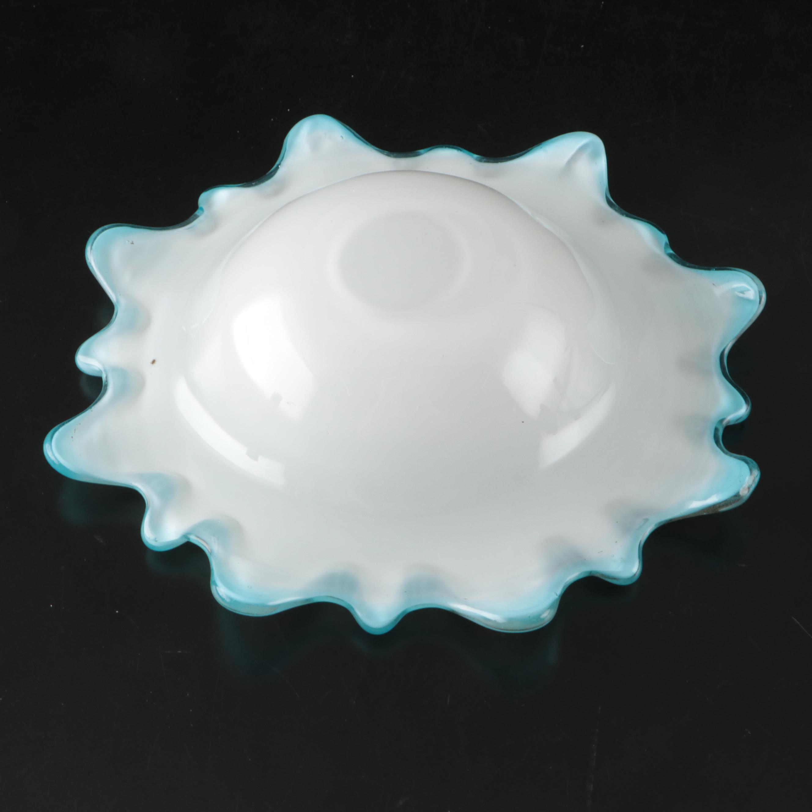 Murano Aventurine Sommerso Art Glass Decorative Bowls