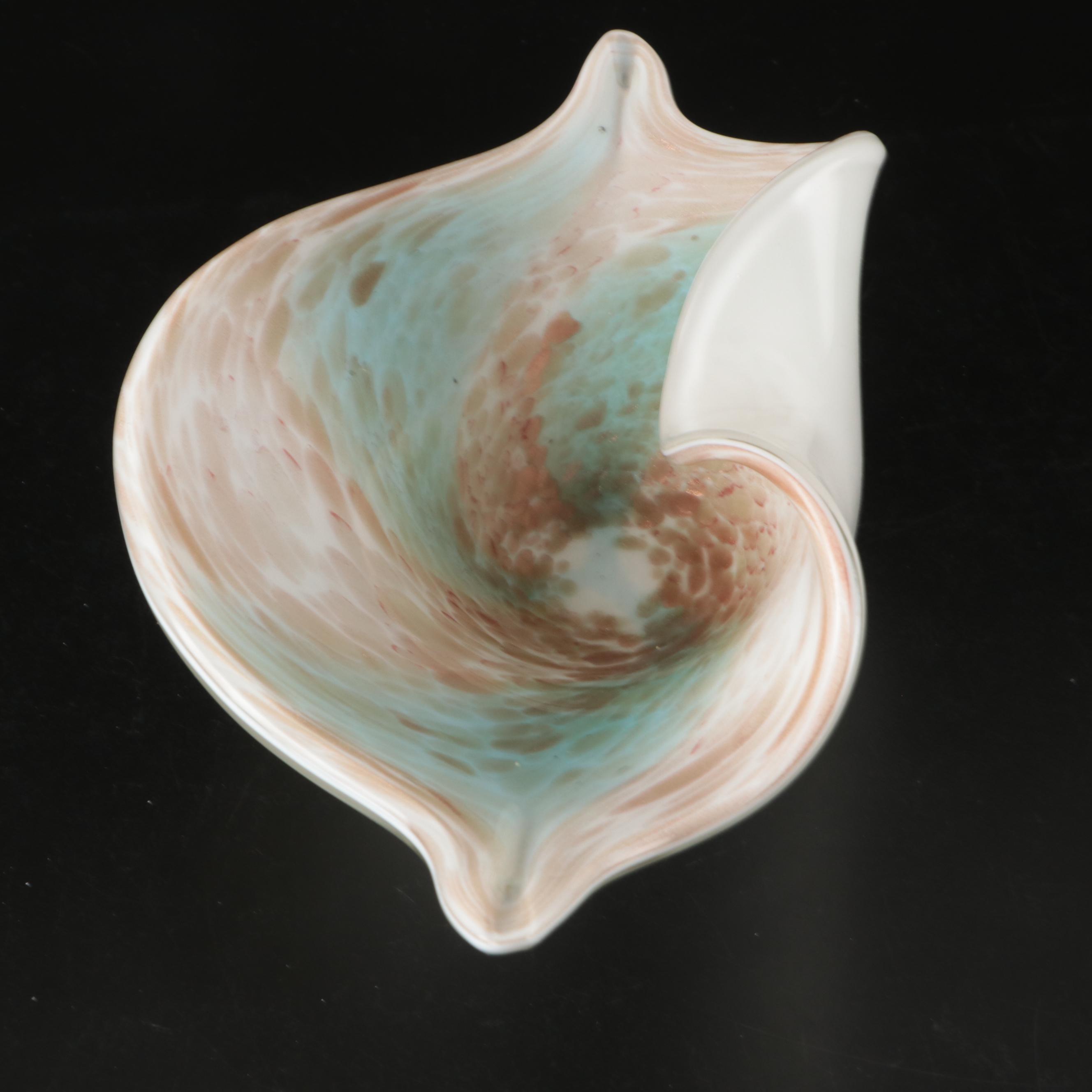 Murano Aventurine Sommerso Art Glass Decorative Bowls