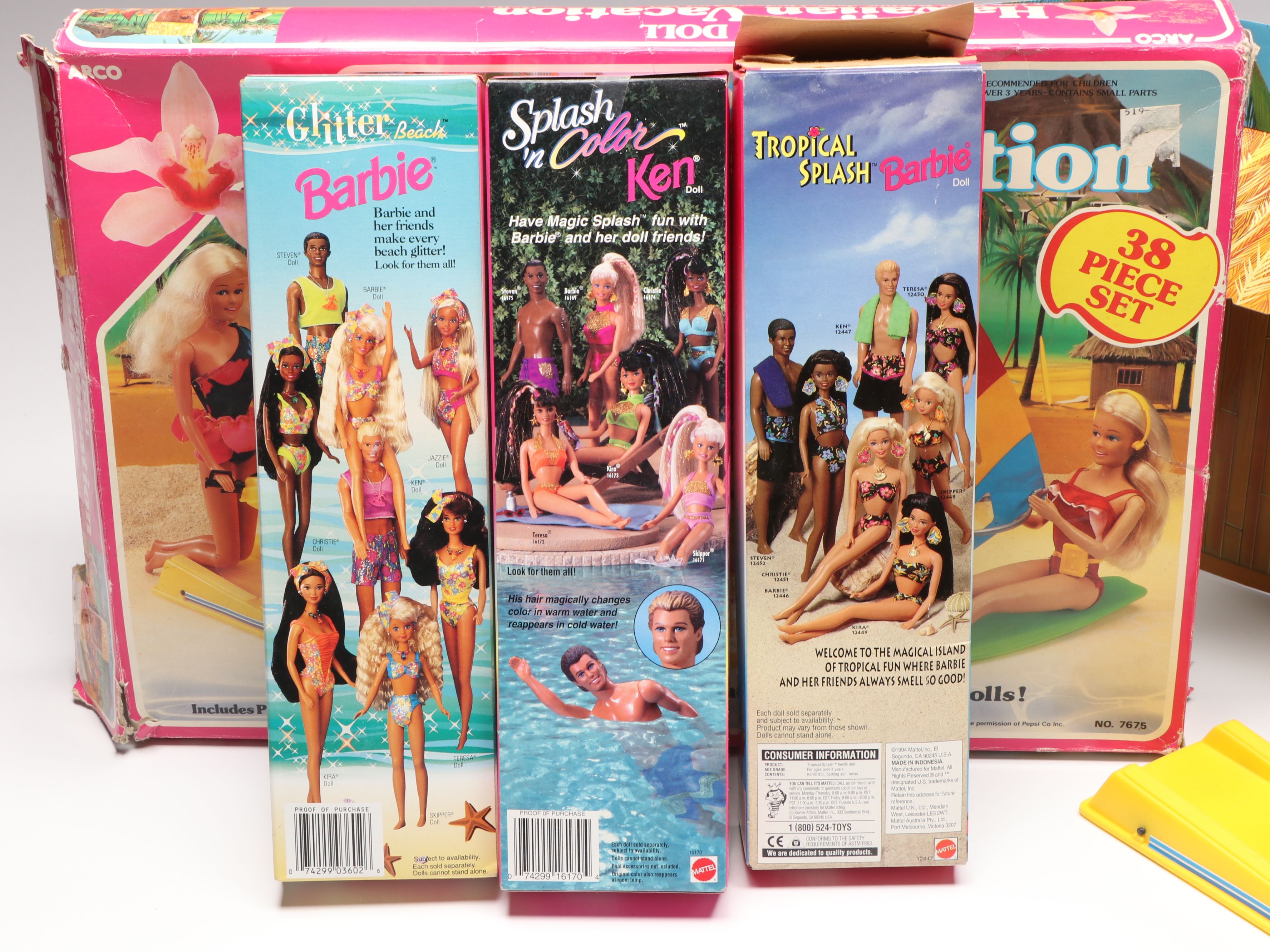 Barbie "Hawaiian Vacation" Doll Accessories with Barbie and Ken Dolls
