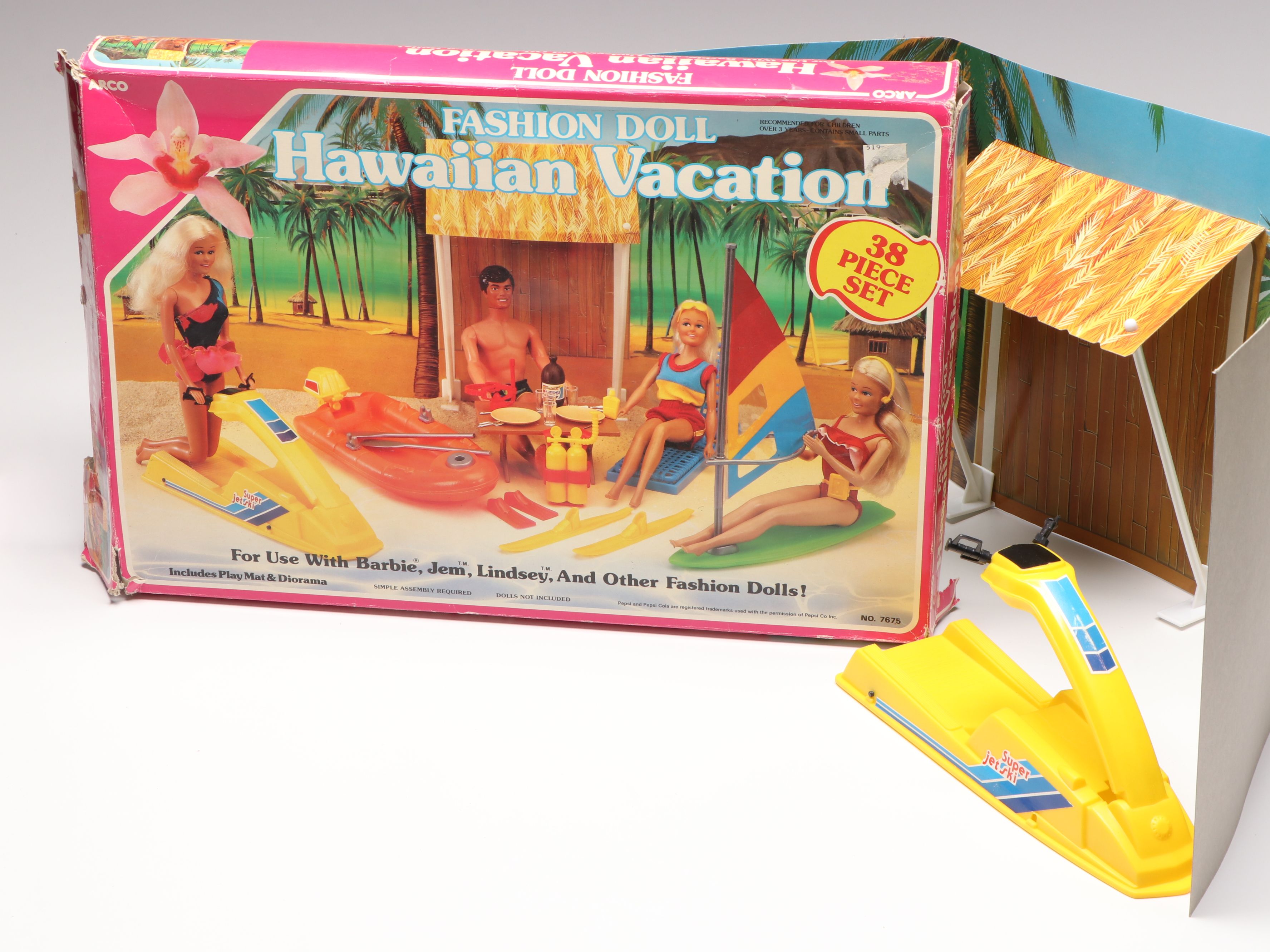 Barbie "Hawaiian Vacation" Doll Accessories with Barbie and Ken Dolls