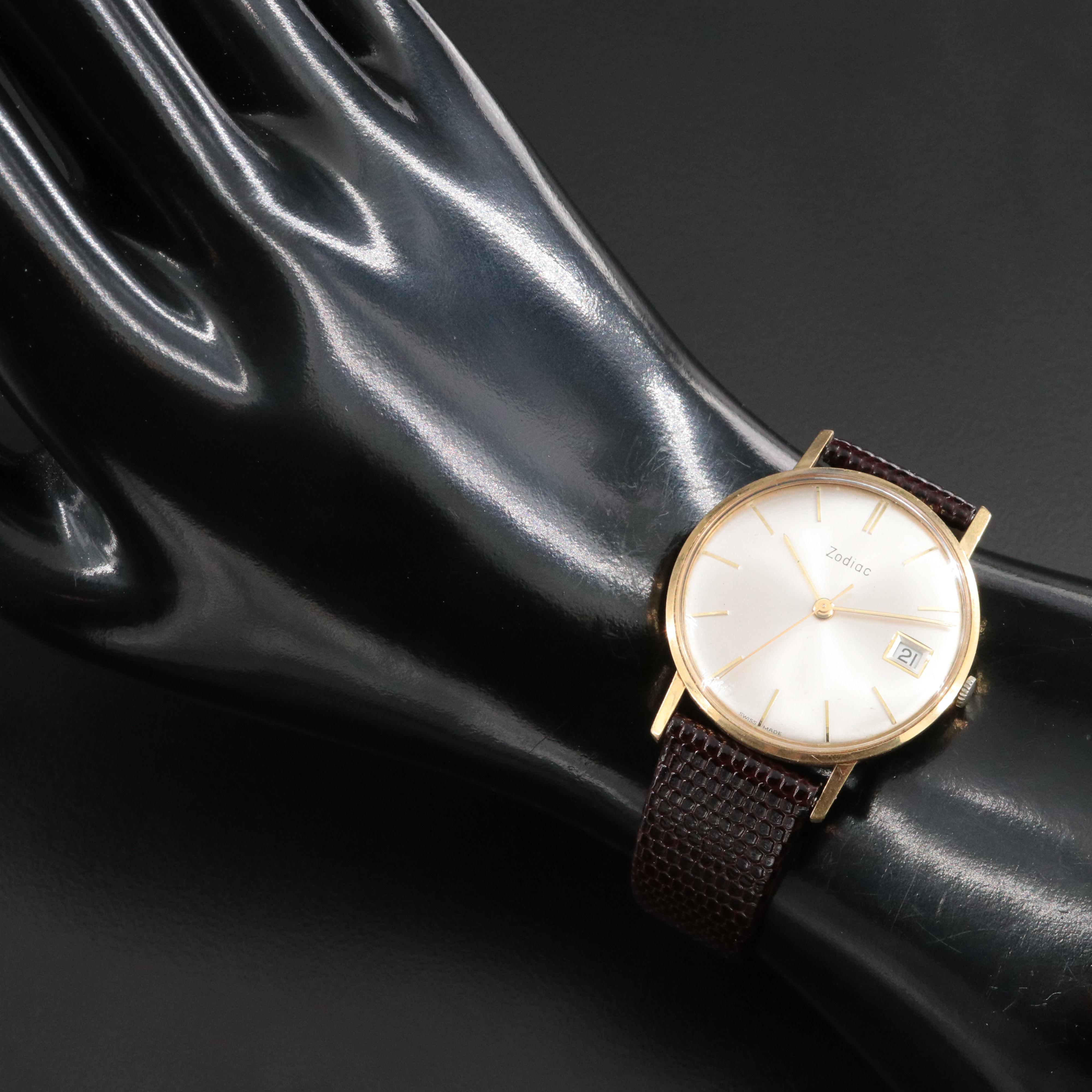 Zodiac Gold-Plated Vintage Watch