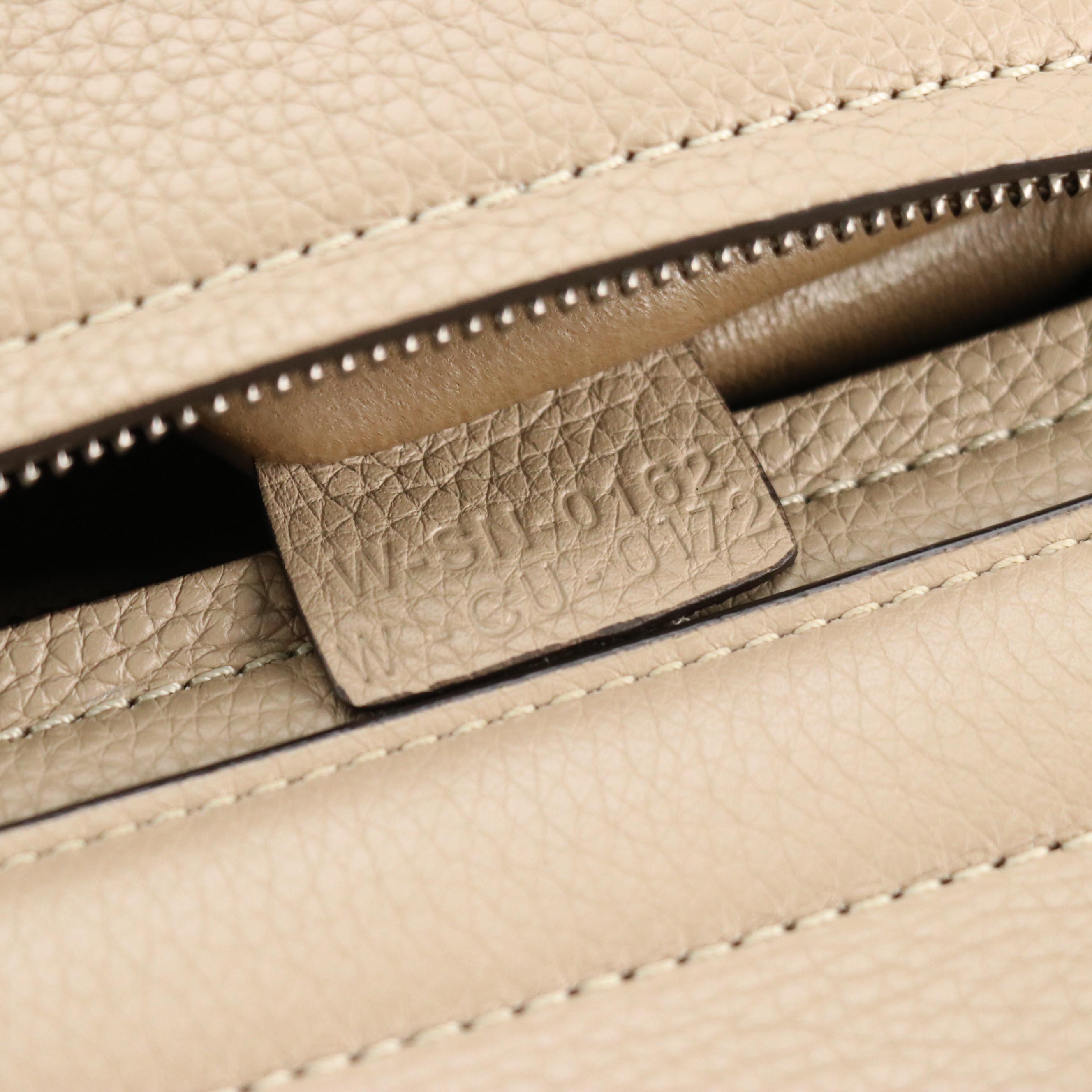 Céline Medium Trapeze Two-Way Bag in a Beige Calfskin Leather and Suede