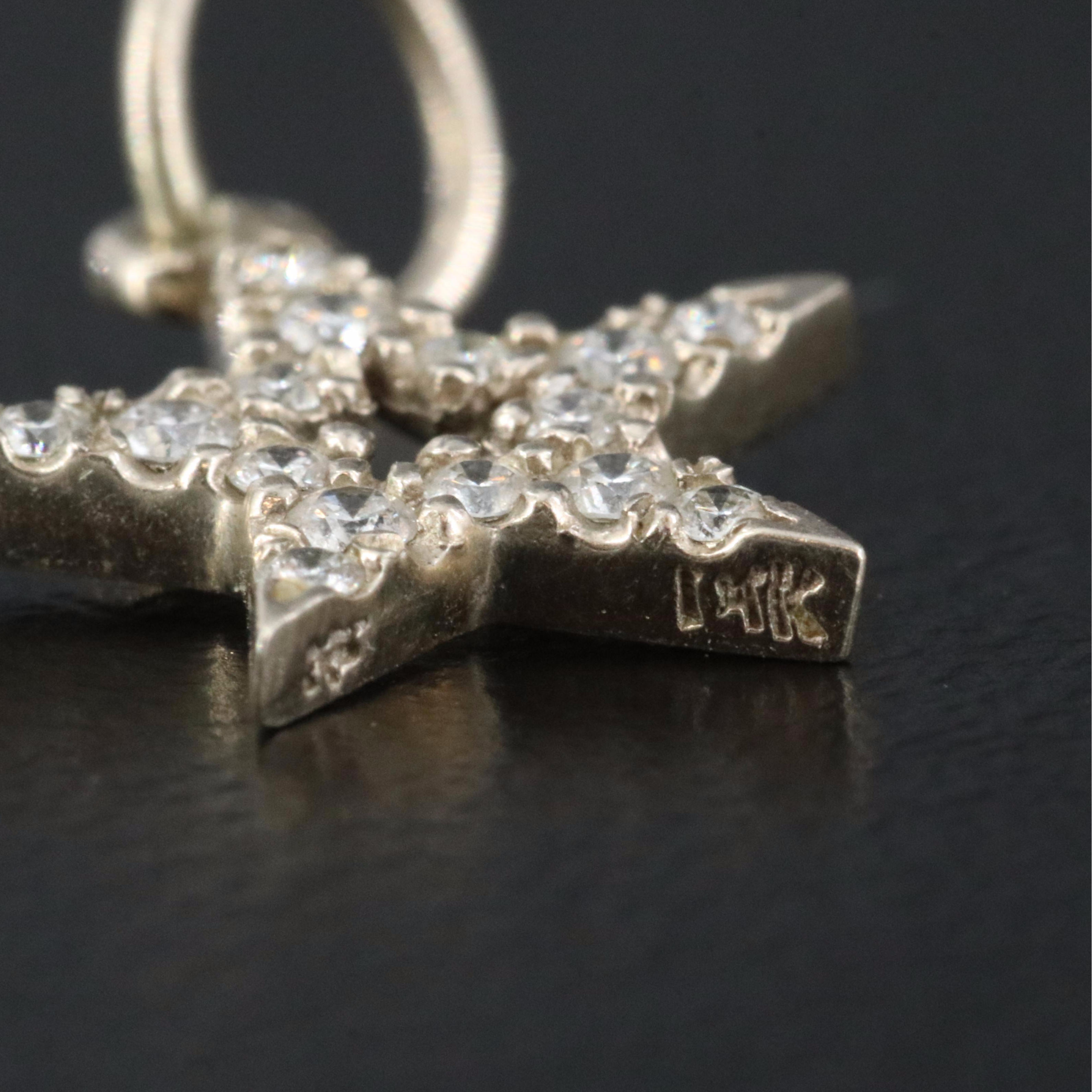 14K 0.14 CTW Diamond Star Pendant