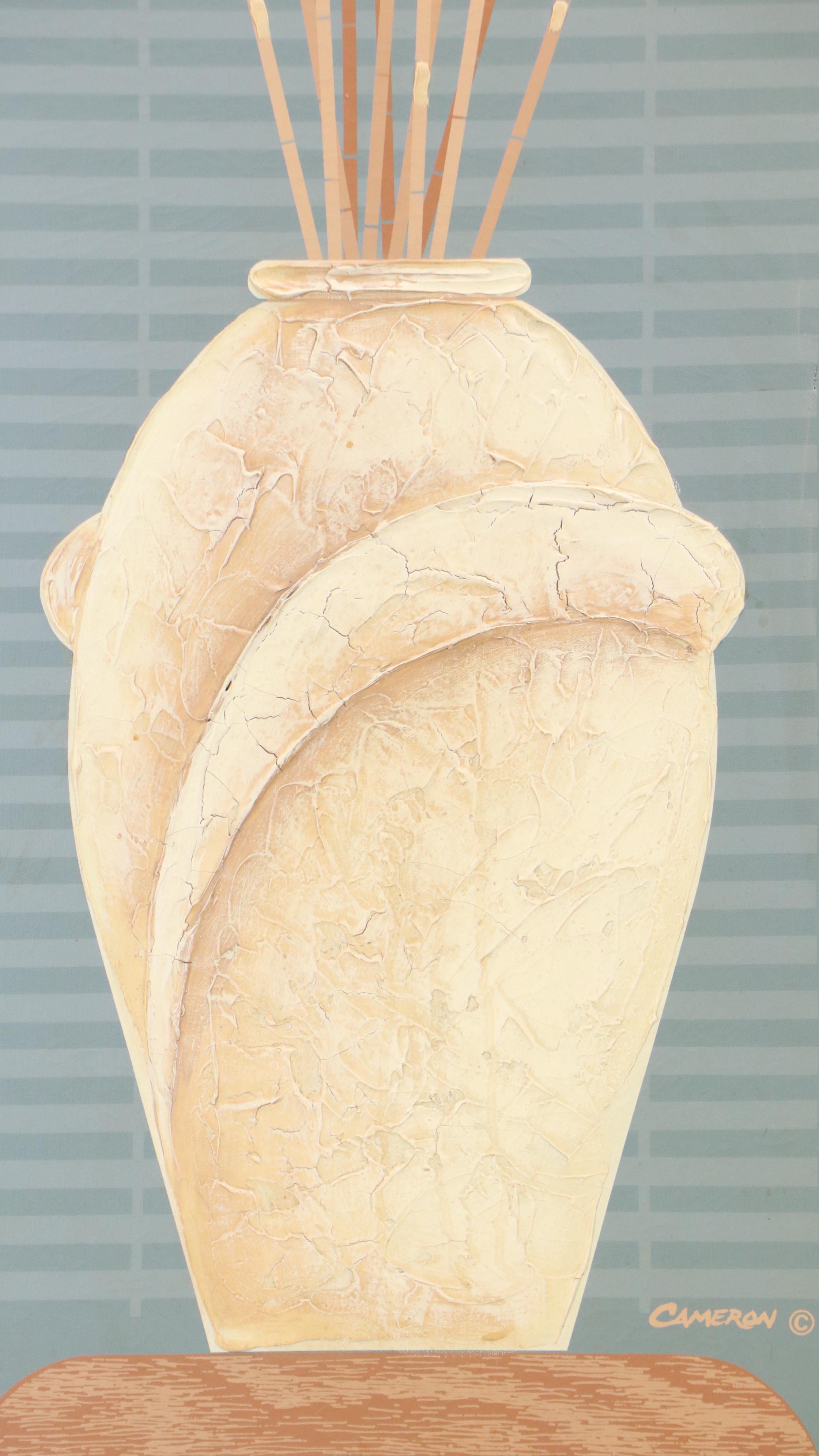 Embellished Giclée Diptychs of Vases with Branches, Mid to Late 20th Century