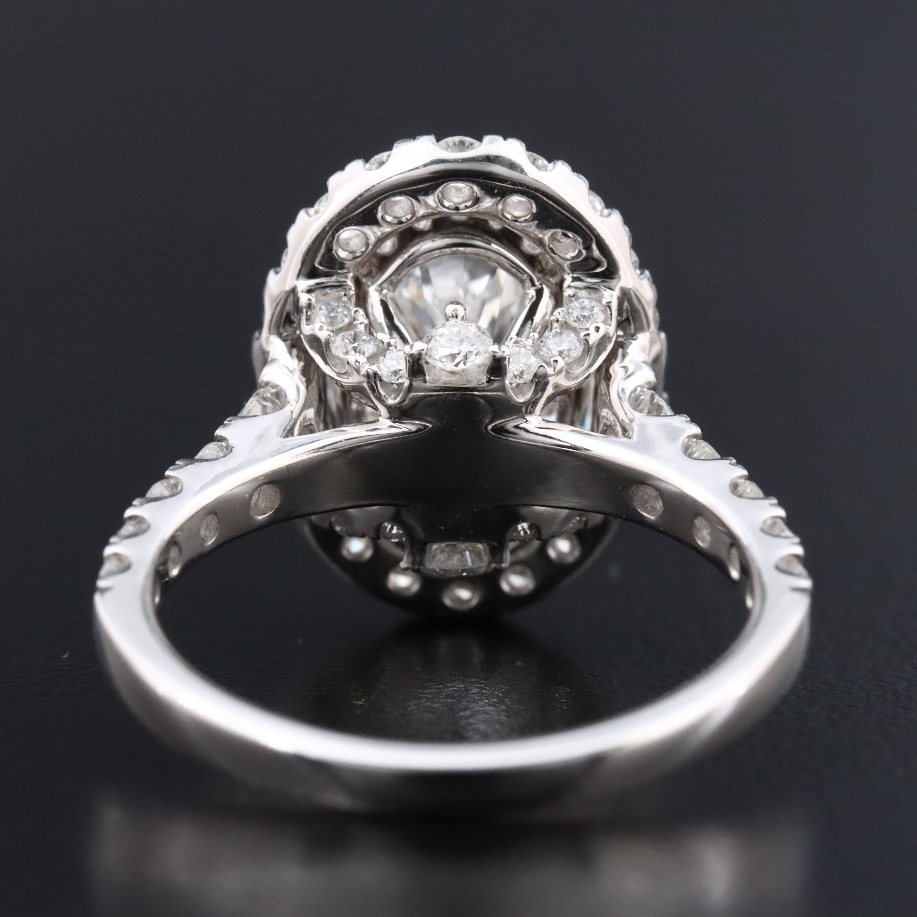 14K 4.94 CTW Lab Grown Diamond Halo Ring