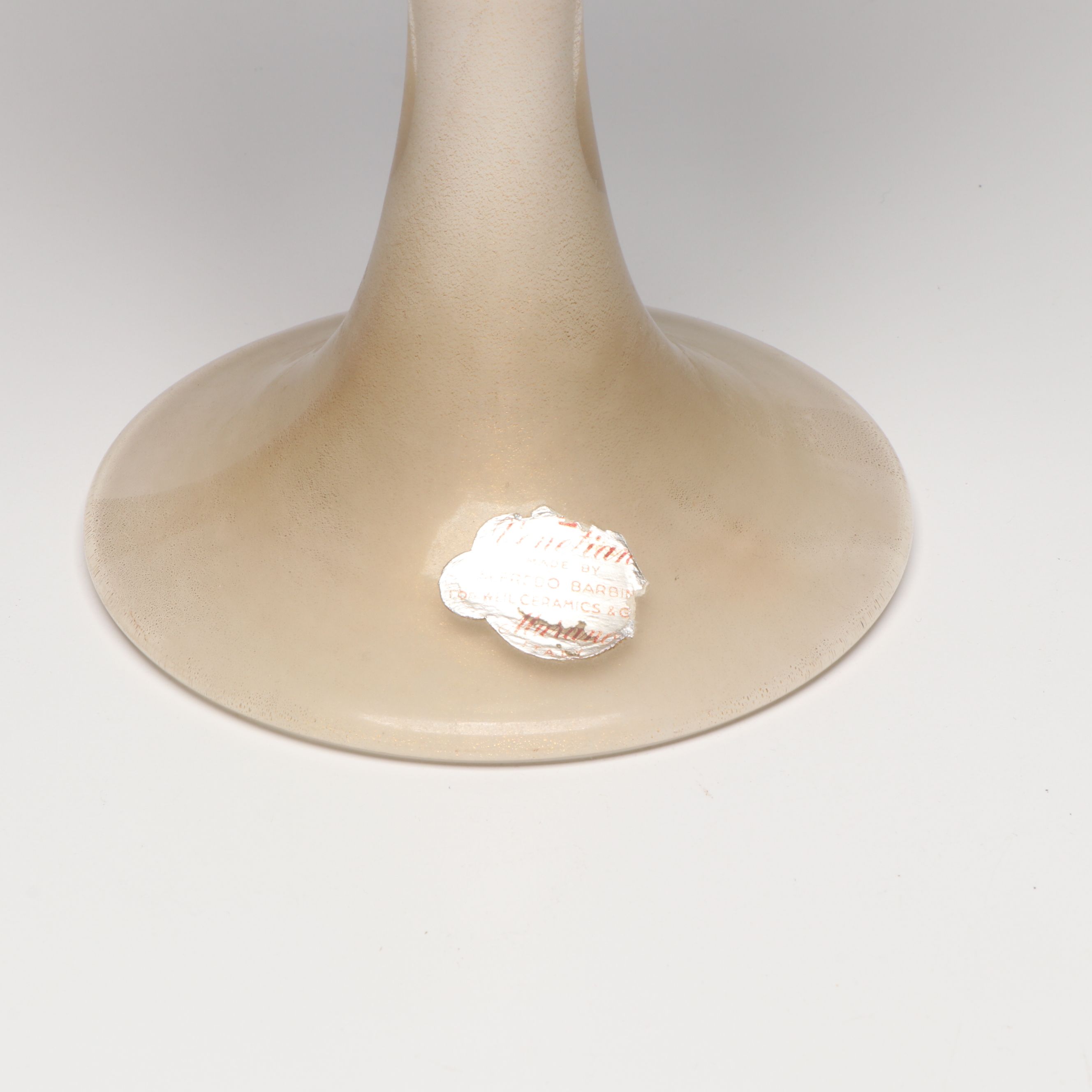 Alfredo Barbini Murano Glass Decorative Bottle