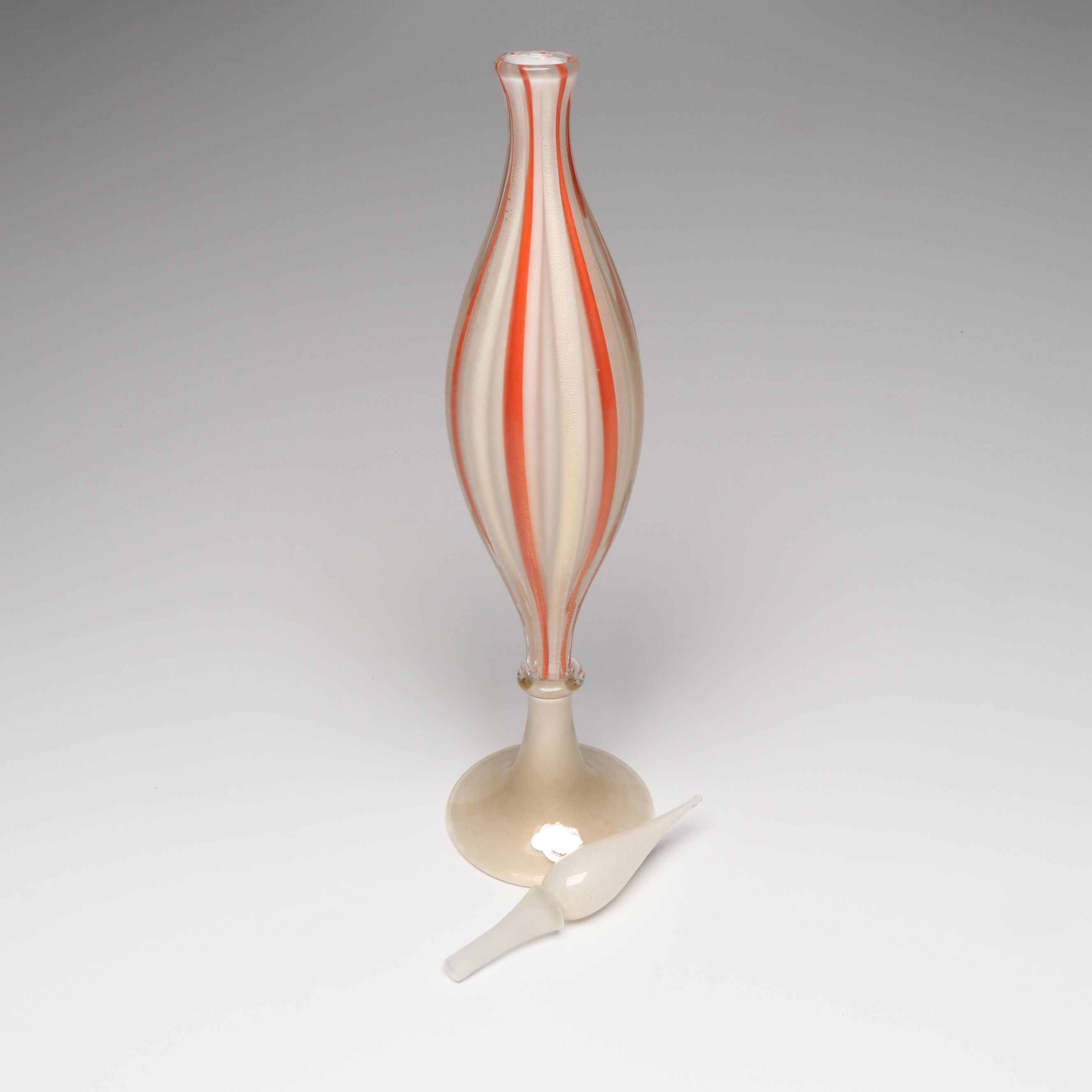 Alfredo Barbini Murano Glass Decorative Bottle