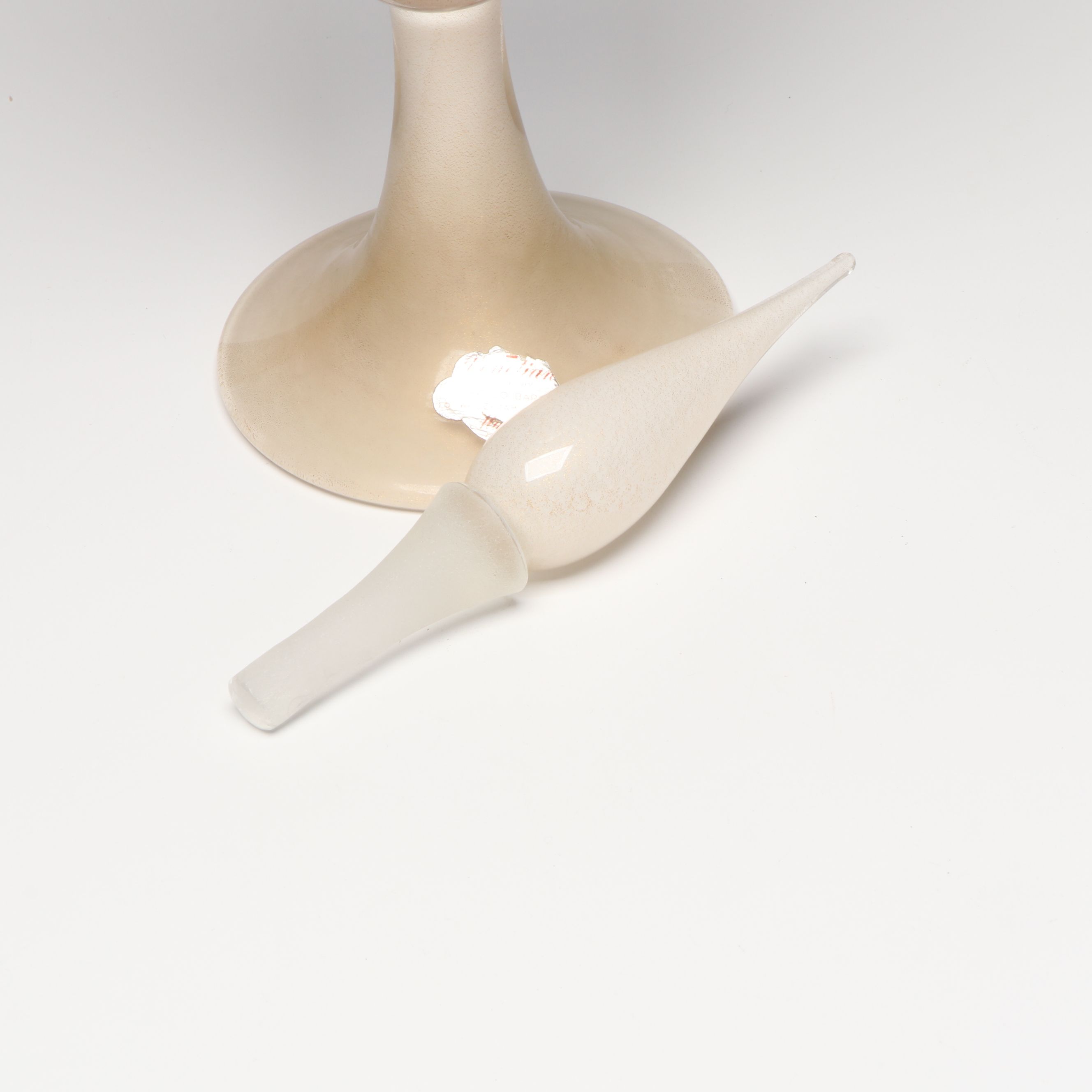 Alfredo Barbini Murano Glass Decorative Bottle