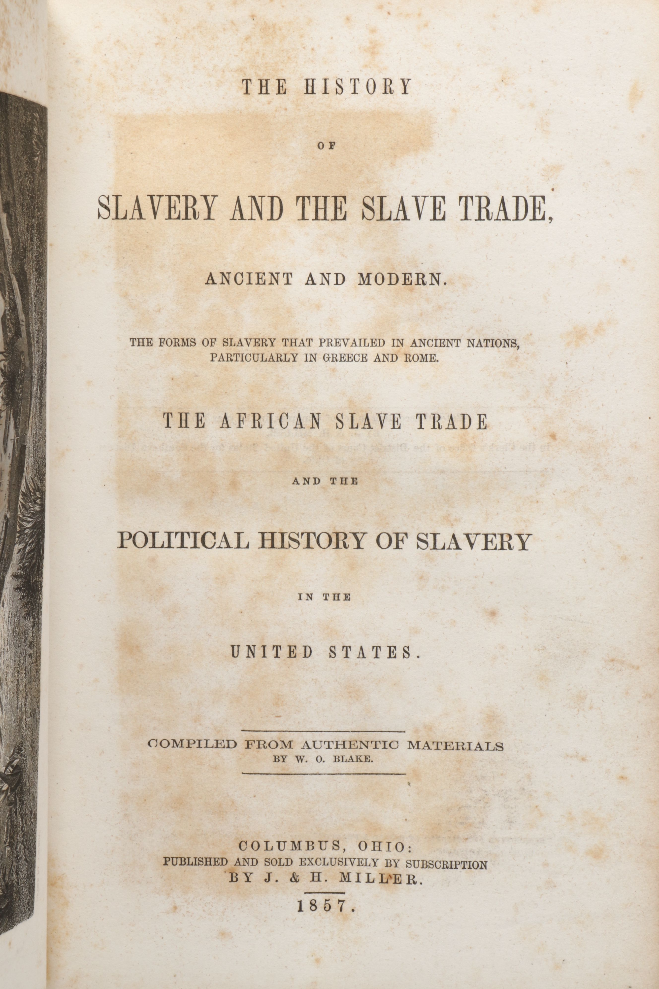 "The History of Slavery and the Slave Trade" Compiled by W. G. Black, 1857