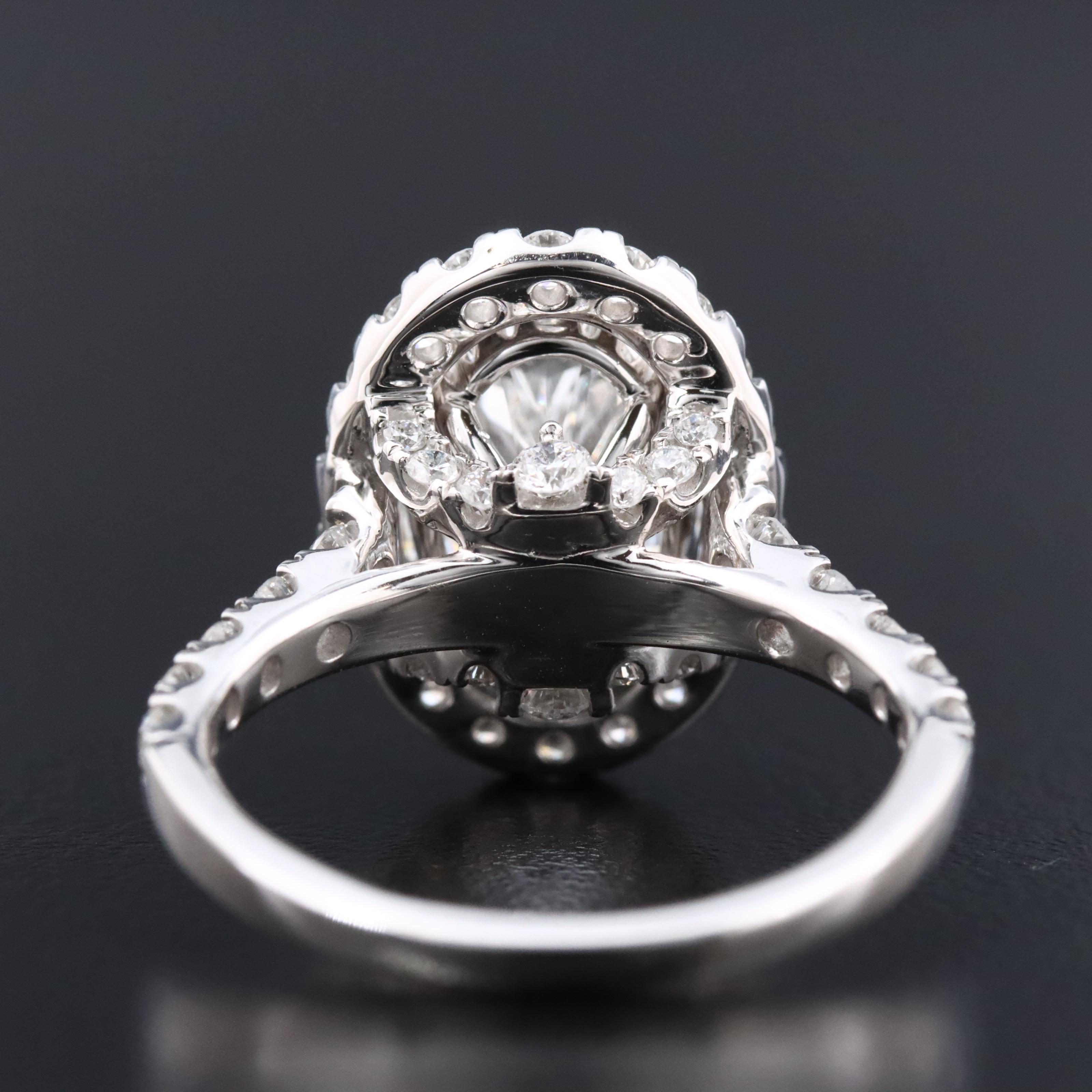 14K 4.82 CTW Lab Grown Diamond Halo Ring