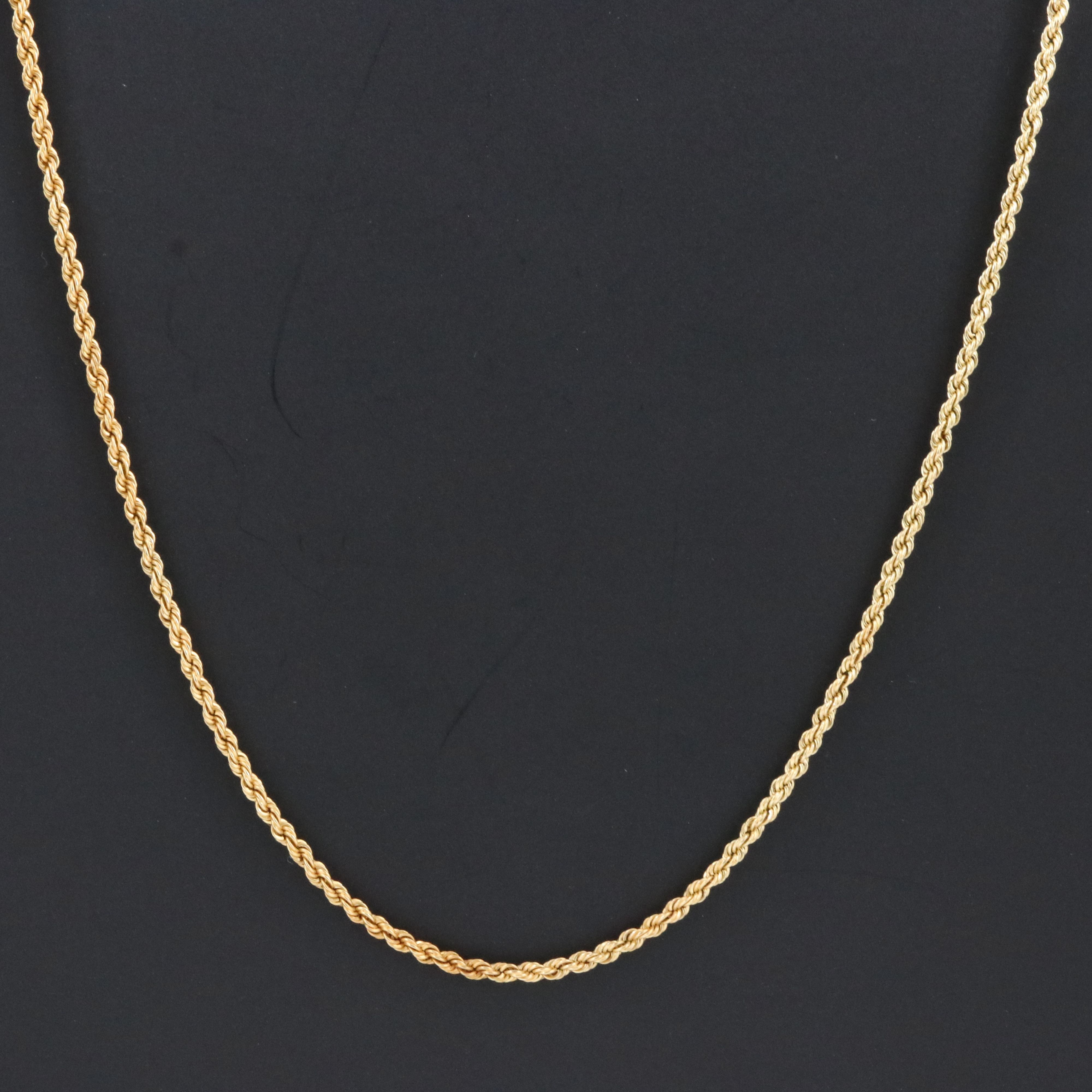 14K Braided Rope Chain Necklace