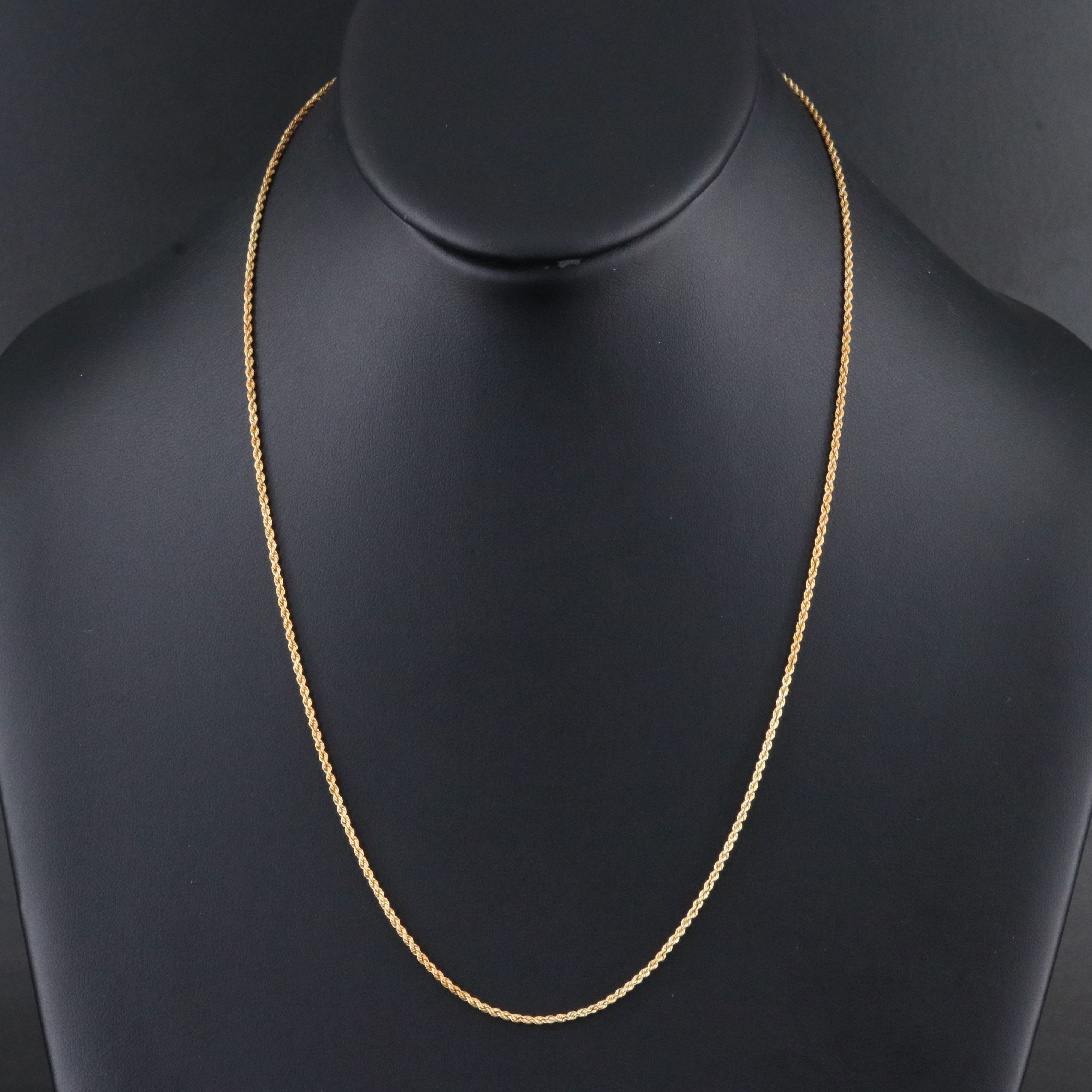 14K Braided Rope Chain Necklace