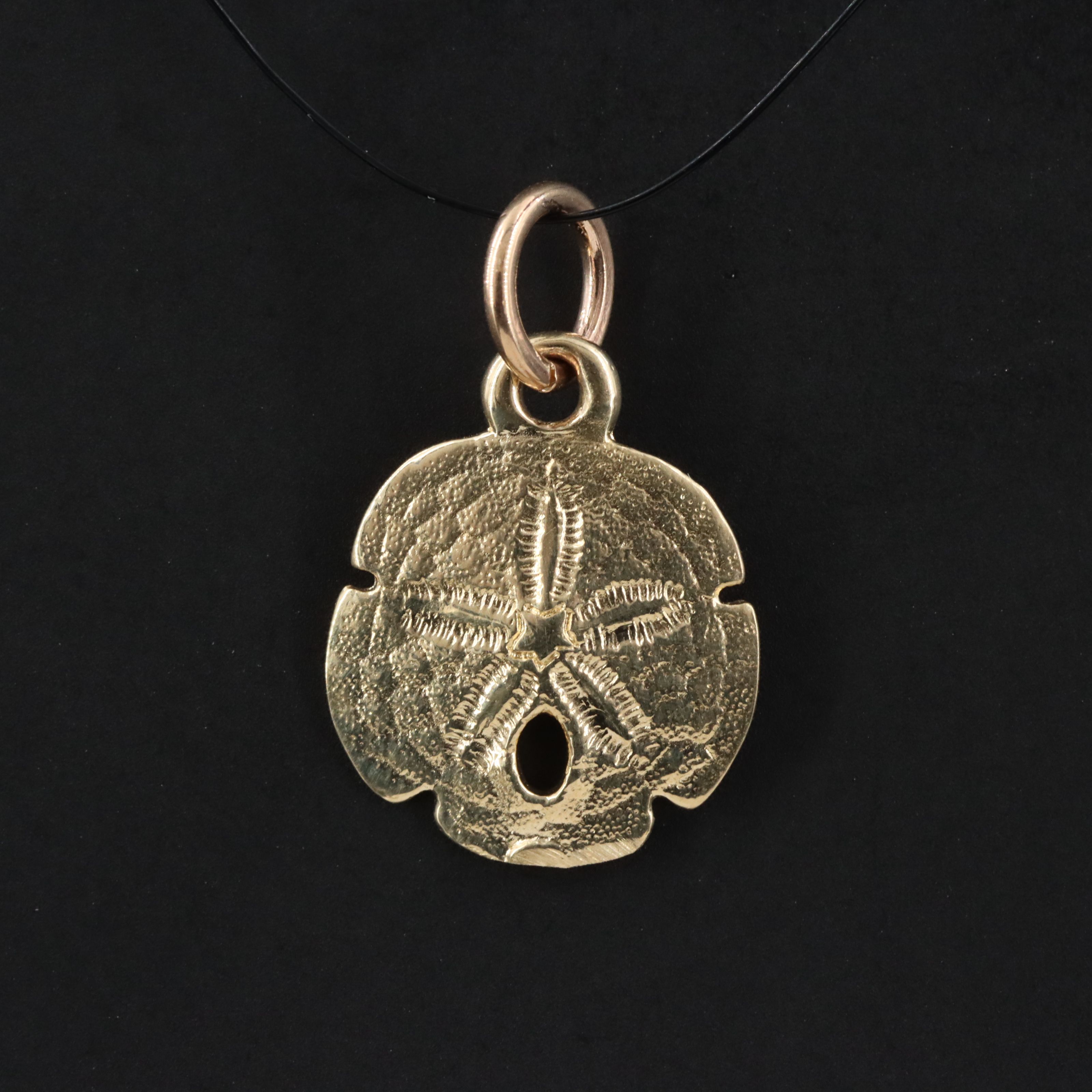 14K Sand Dollar Charm Pendant