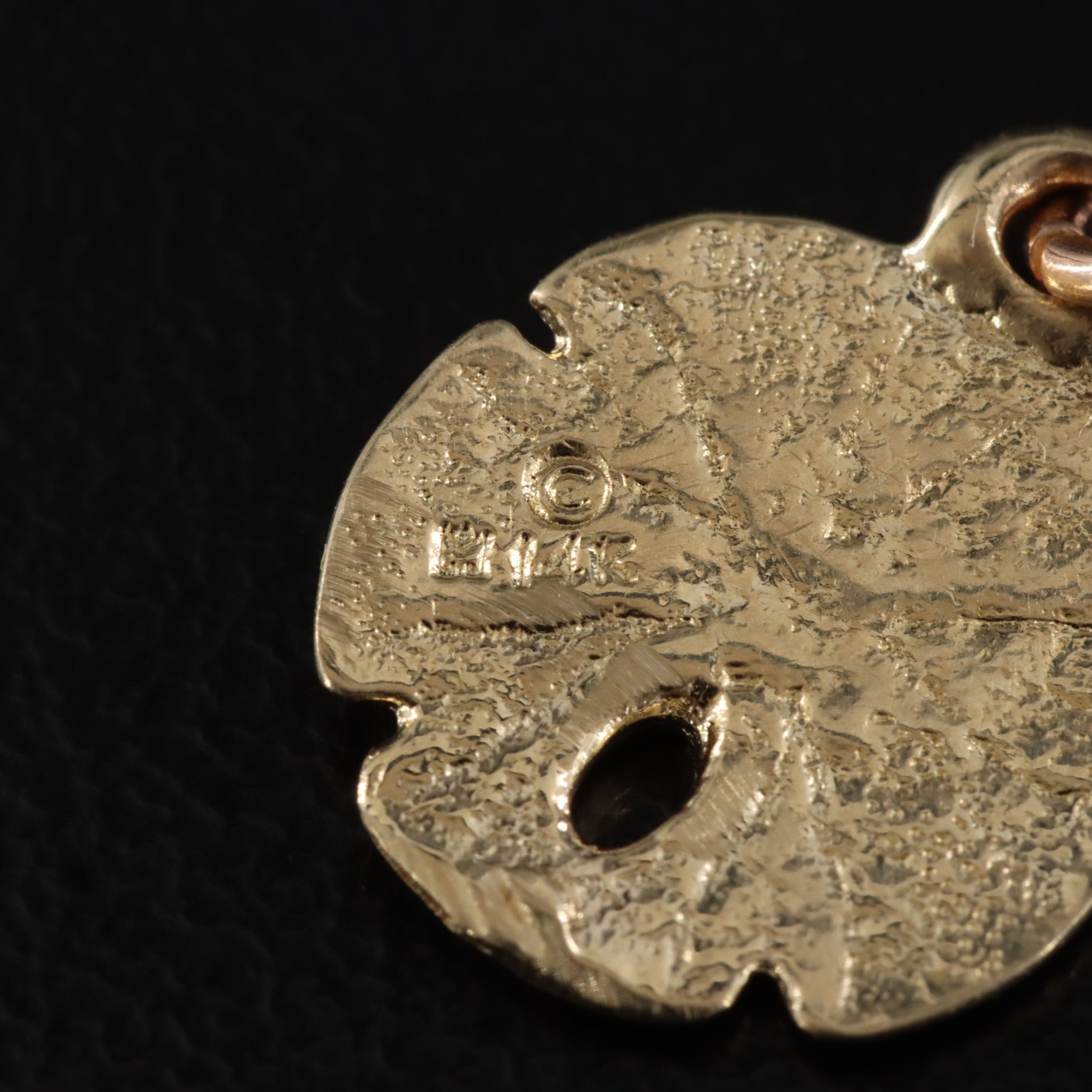 14K Sand Dollar Charm Pendant