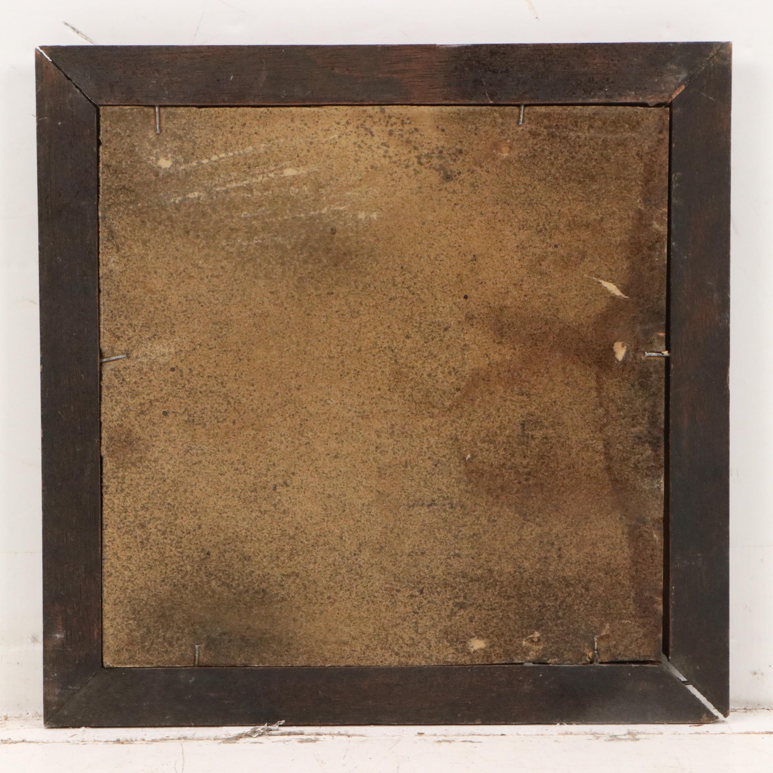 Maritime Hand-Painted Glass Tile of Sailing Ship