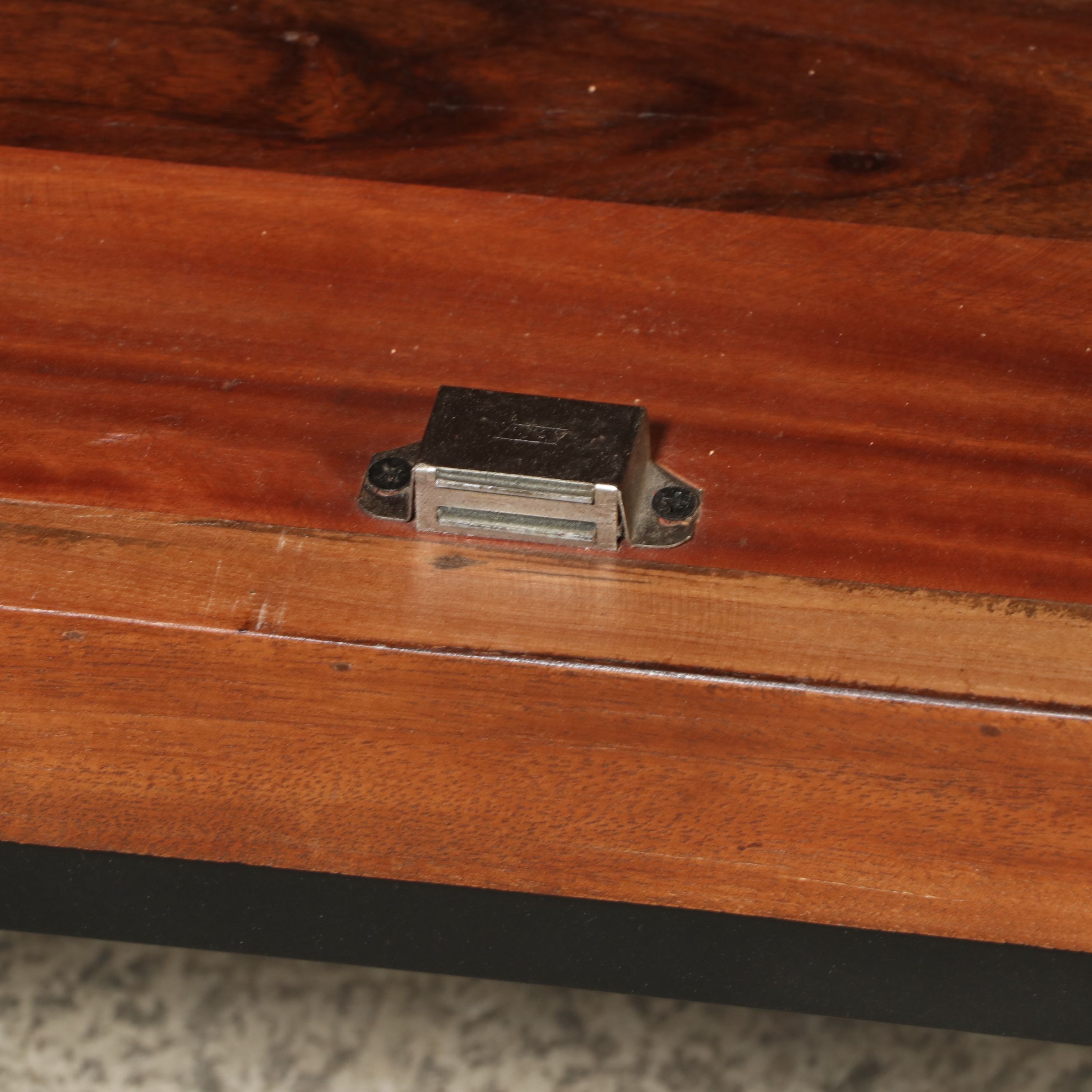 Contemporary Teak and Metal Cabinet