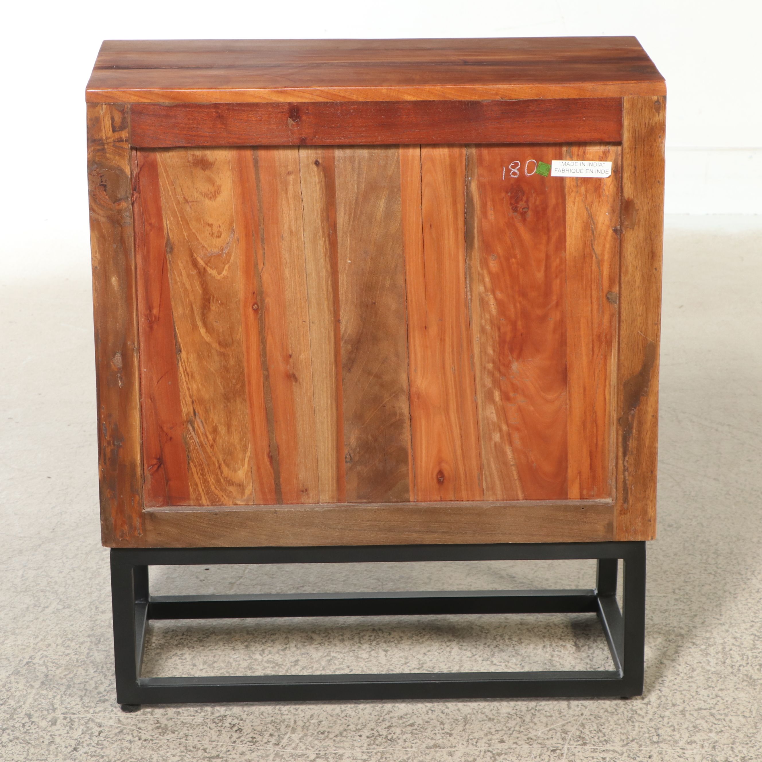 Contemporary Teak and Metal Cabinet