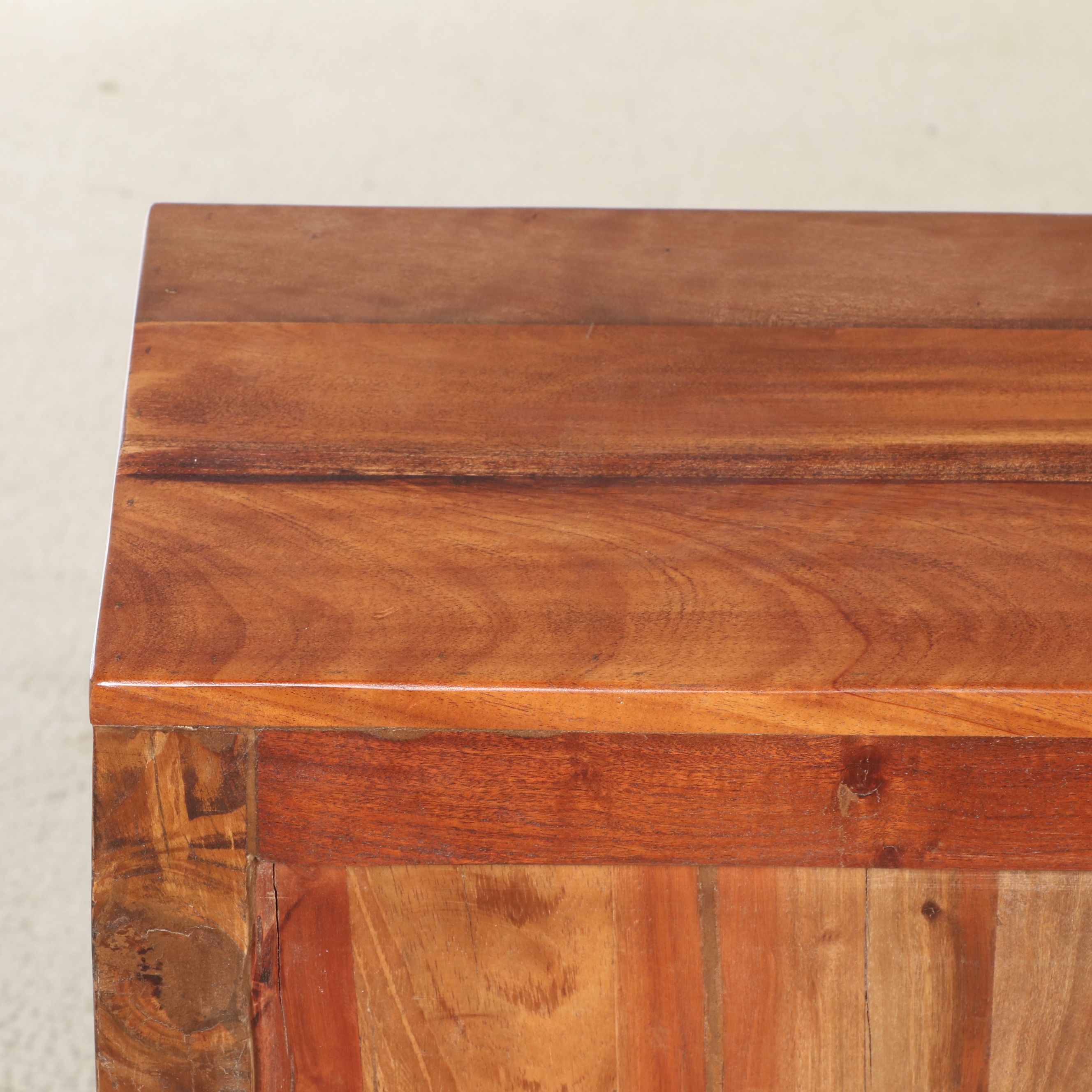 Contemporary Teak and Metal Cabinet