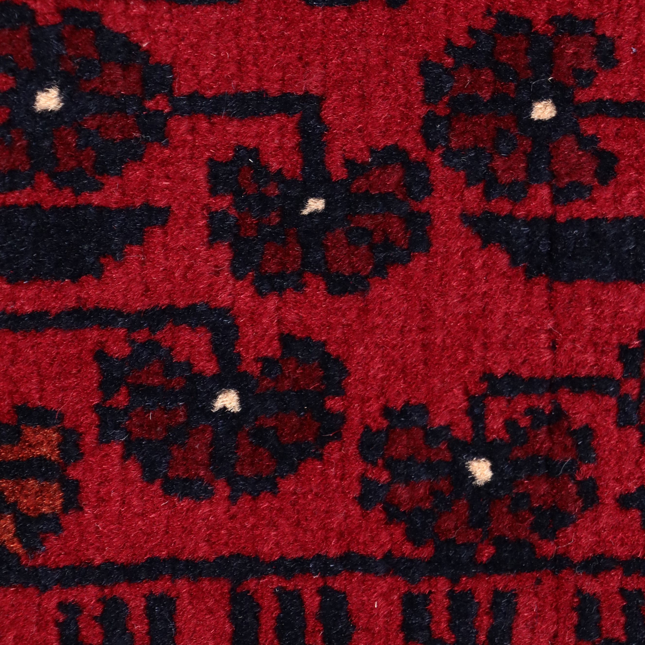 3'1 x 5'4 Hand-Knotted Afghan Kunduz Area Rug