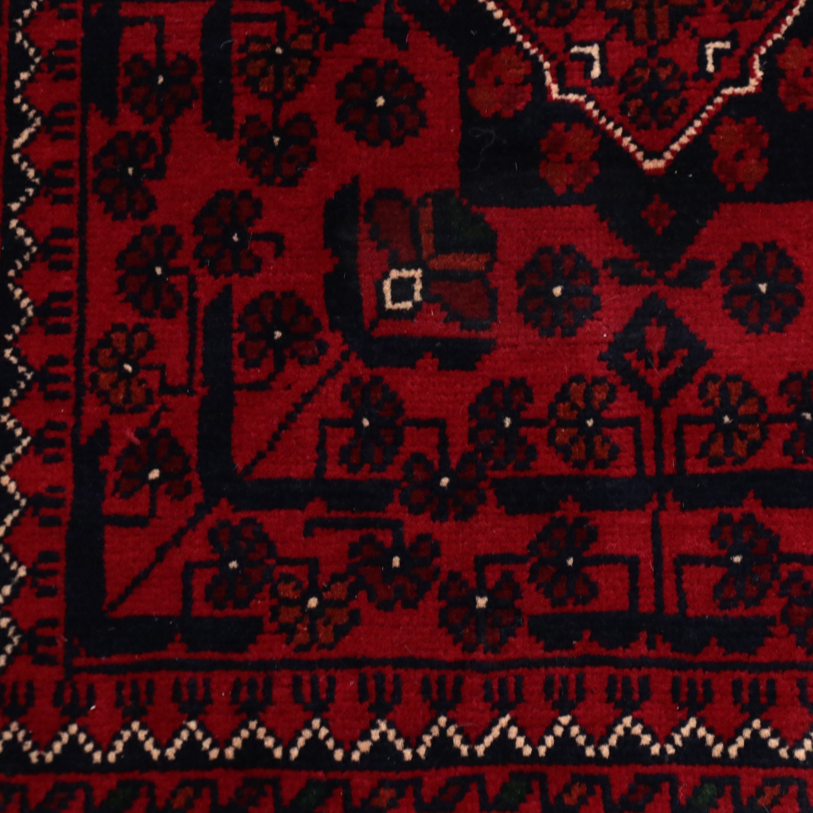 3'1 x 5'4 Hand-Knotted Afghan Kunduz Area Rug