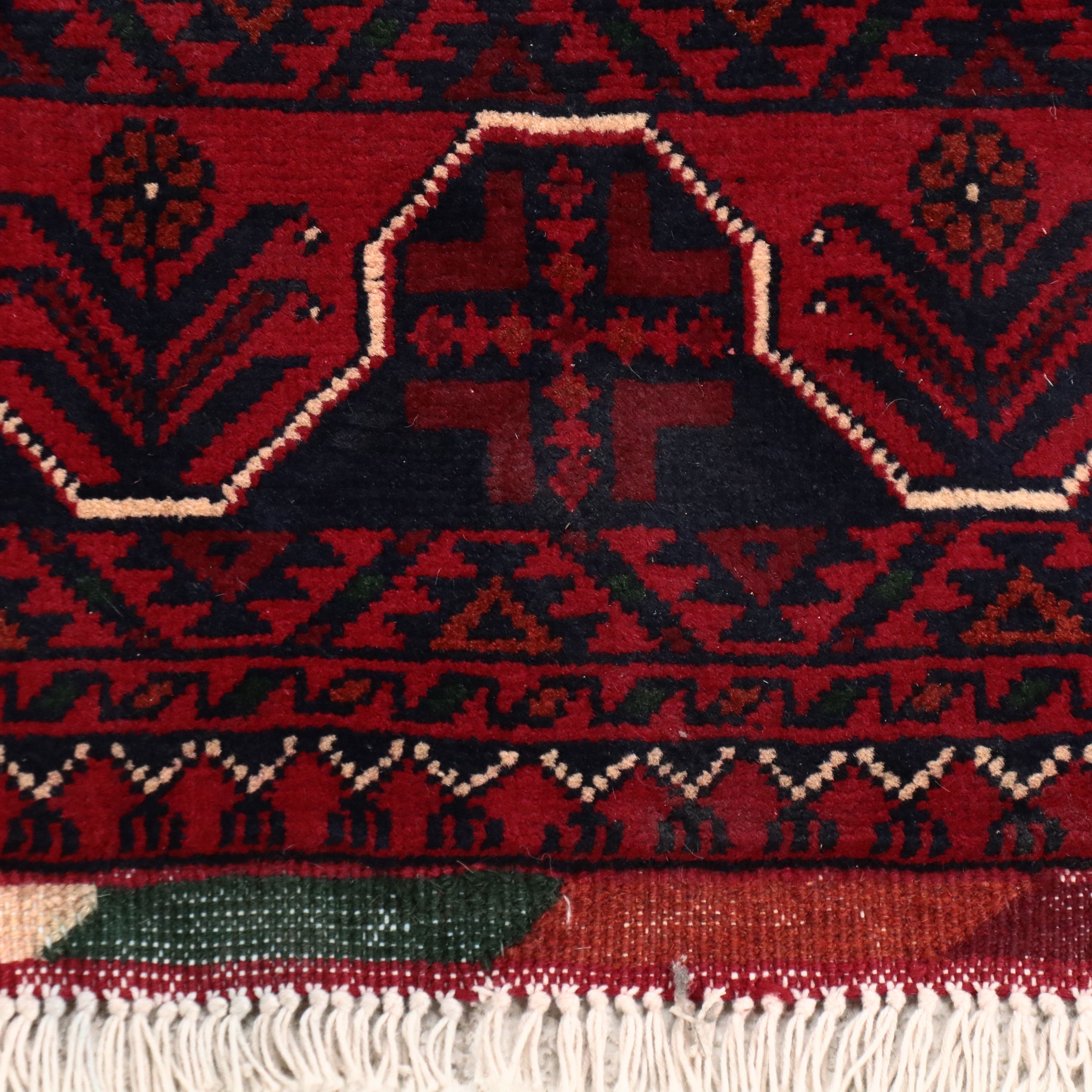 3'1 x 5'4 Hand-Knotted Afghan Kunduz Area Rug