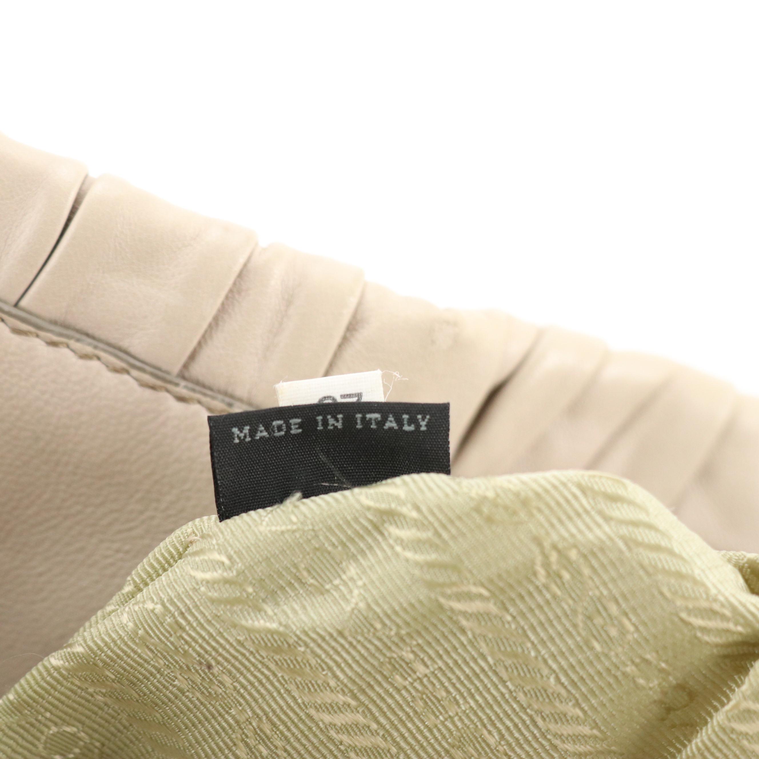 Prada Two-Way Tote in Sand Beige Gauffré Lambskin Leather