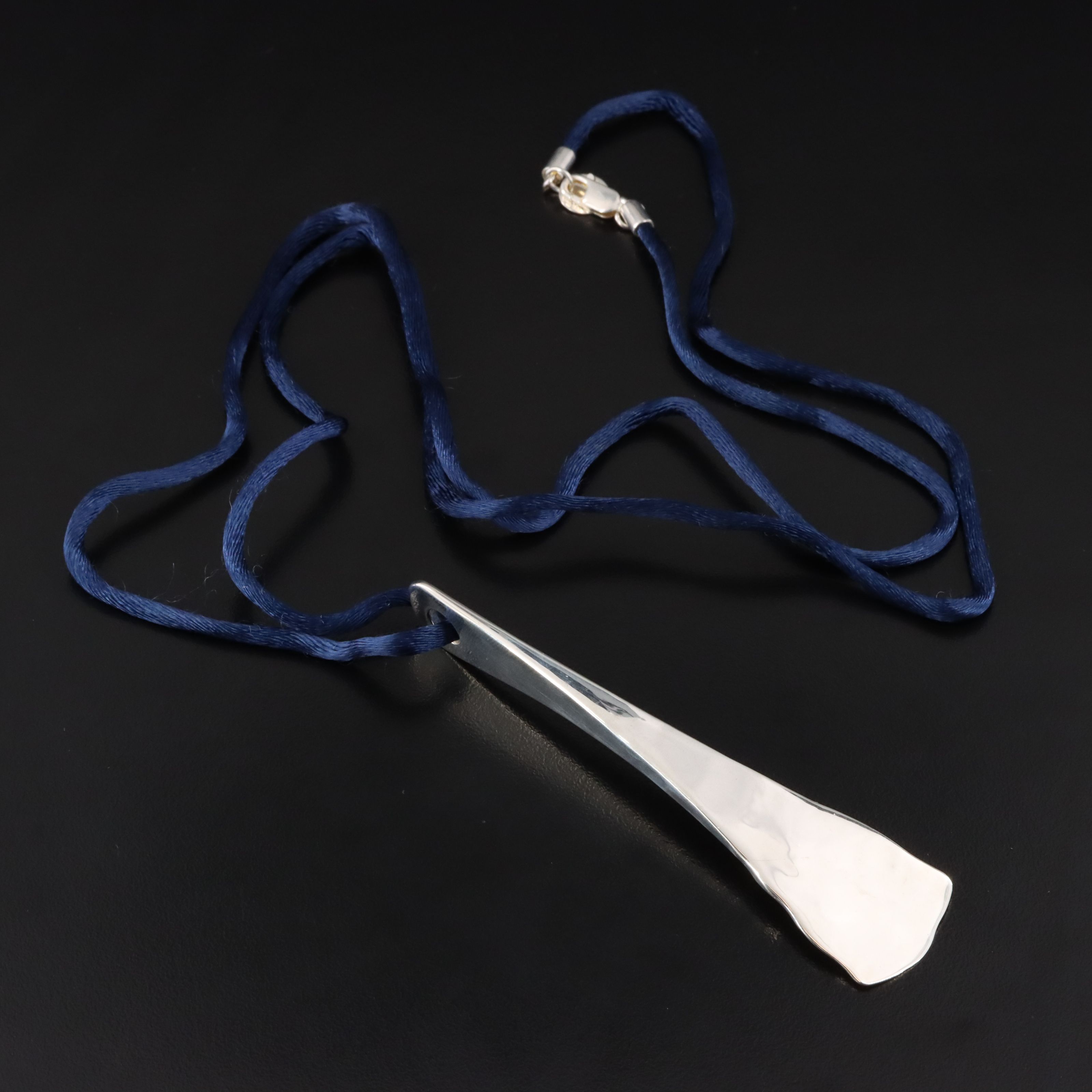 Robert Lee Morris Studio Sterling Tapered Pendant Necklace